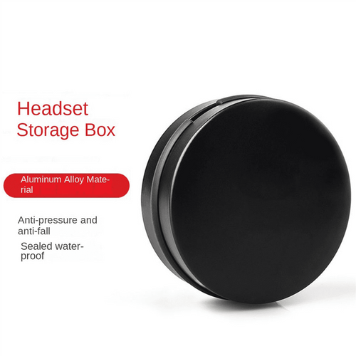2X Metal Earphone Box Mini Portable Drop-Proof Waterproof and Pressure- Aluminum Alloy Headphone Storage Box