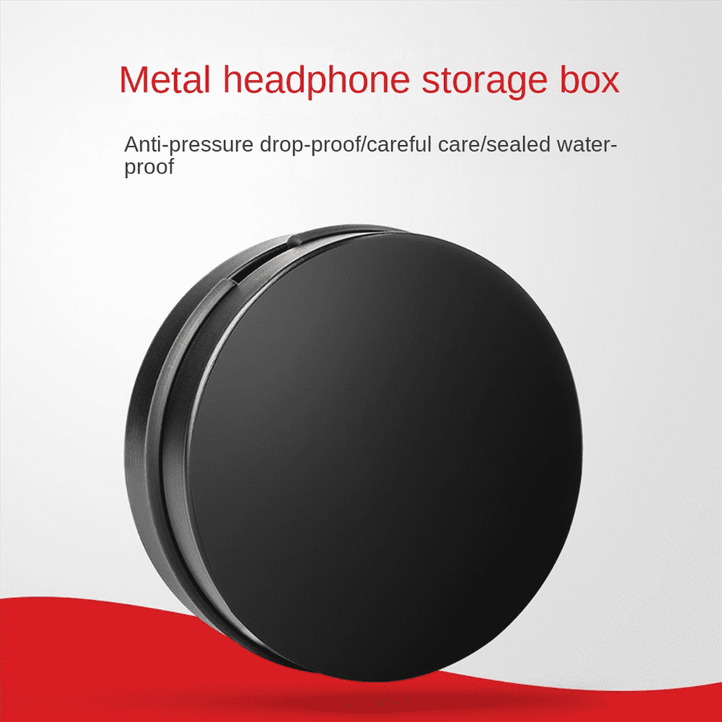 2X Metal Earphone Box Mini Portable Drop-Proof Waterproof and Pressure- Aluminum Alloy Headphone Storage Box