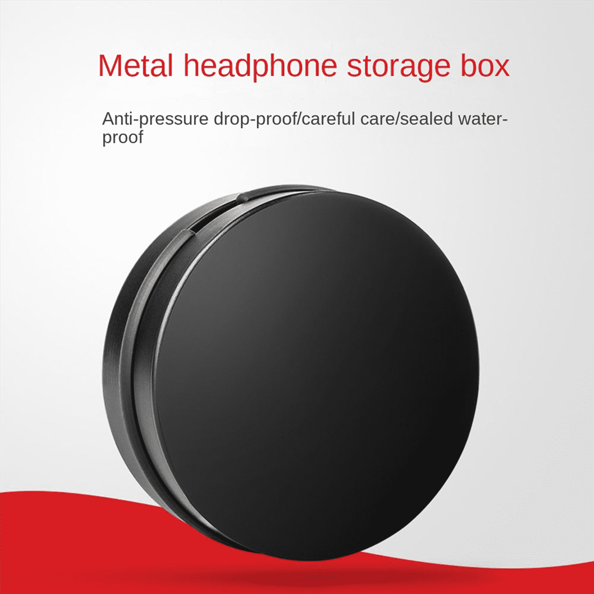 2X Metal Earphone Box Mini Portable Drop-Proof Waterproof and Pressure- Aluminum Alloy Headphone Storage Box