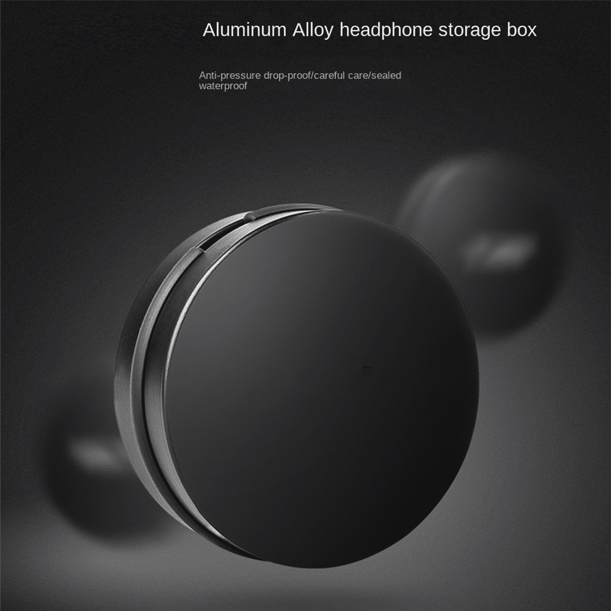 2X Metal Earphone Box Mini Portable Drop-Proof Waterproof and Pressure- Aluminum Alloy Headphone Storage Box