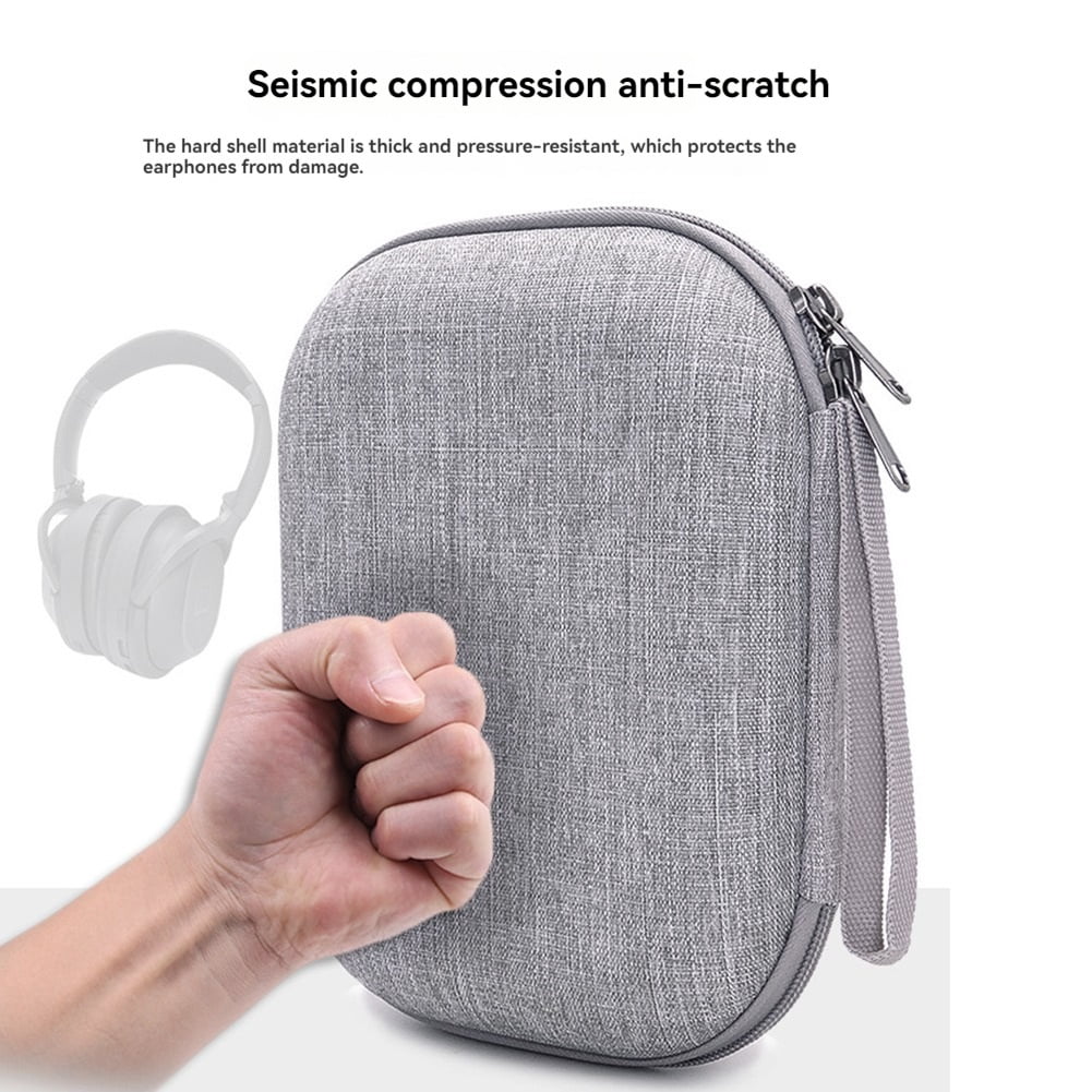 Headphone Case Headphones Storage Bag Earphone Bag Protecting Your Headphone Gray,1 * head mounted headphone bag,Gray