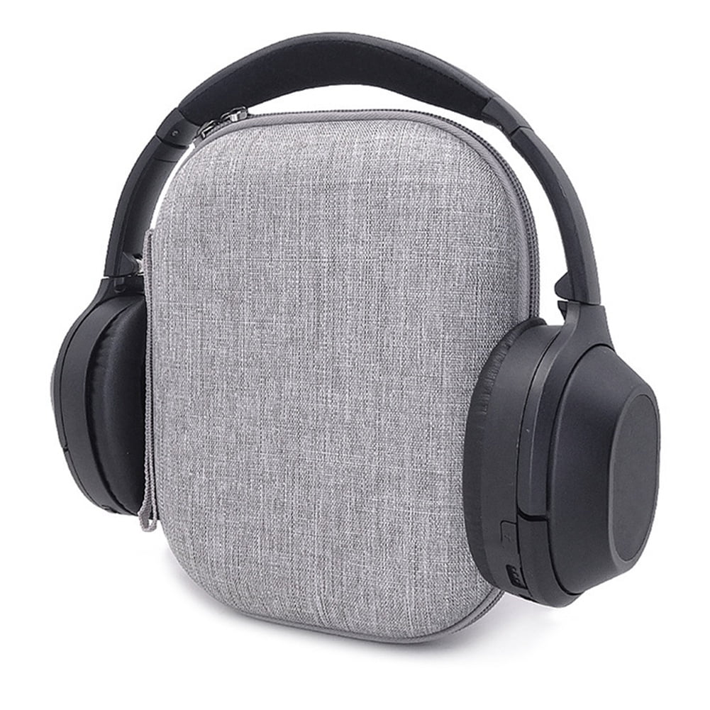 Headphone Case Headphones Storage Bag Earphone Bag Protecting Your Headphone Gray,1 * head mounted headphone bag,Gray