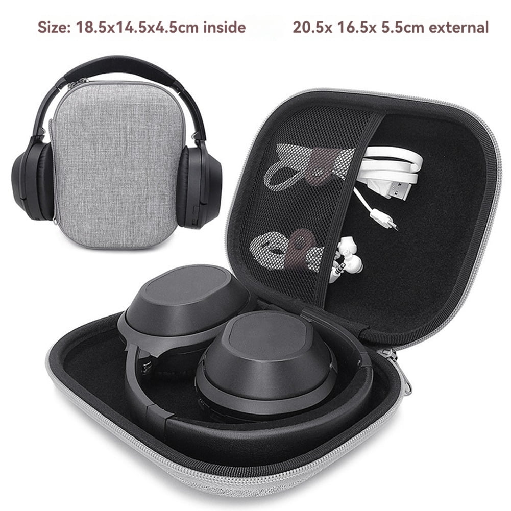 Headphone Case Headphones Storage Bag Earphone Bag Protecting Your Headphone Gray,1 * head mounted headphone bag,Gray