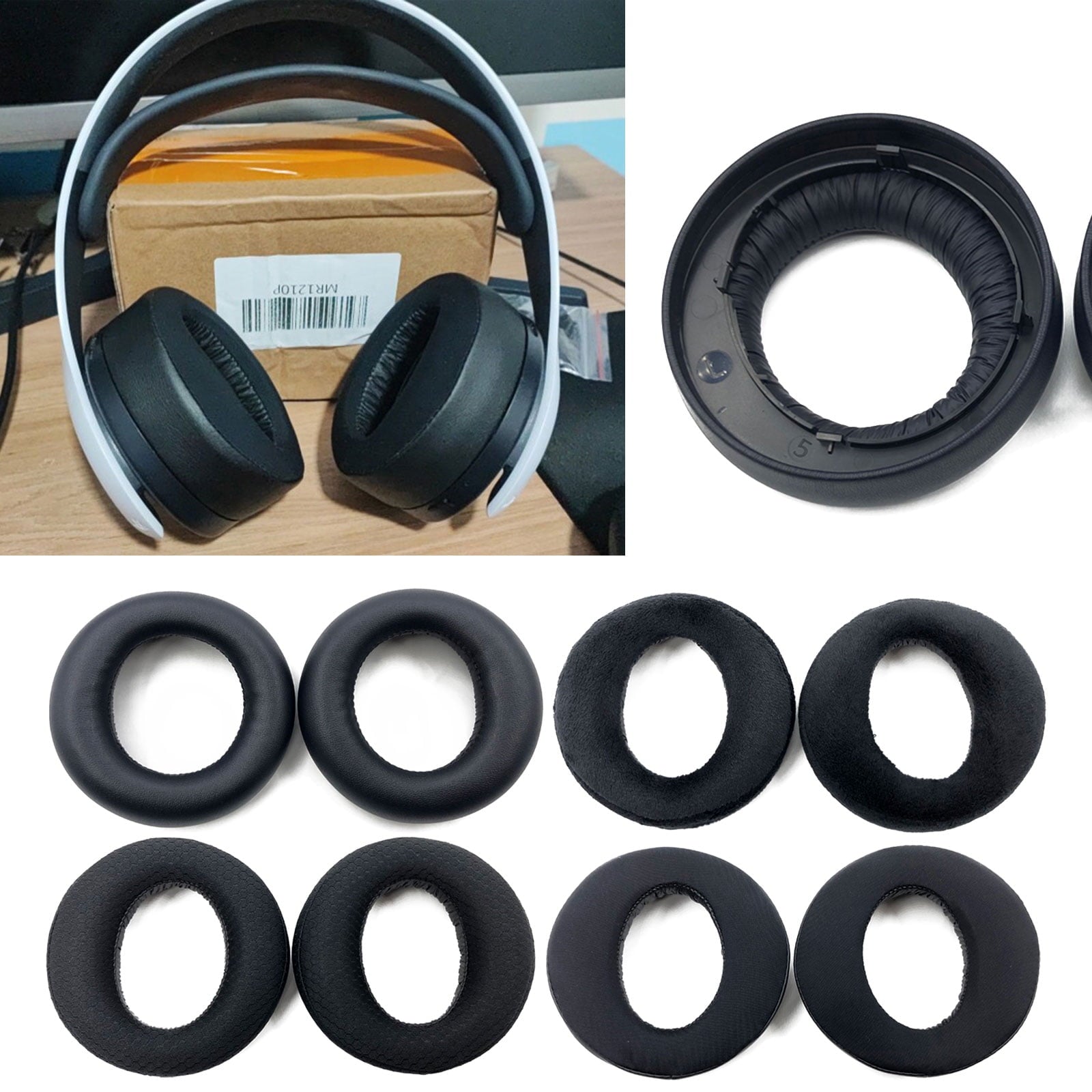 Ear Pads Sponge Cushion Replacement Elastic Cushion Earmuffs for 3D Headphone (1Pair)