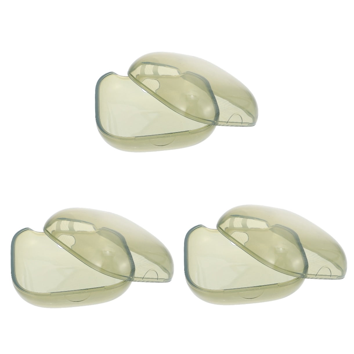 3-Piece Transparent Protective Case for Portable Headphones and Earphones Shell Cover