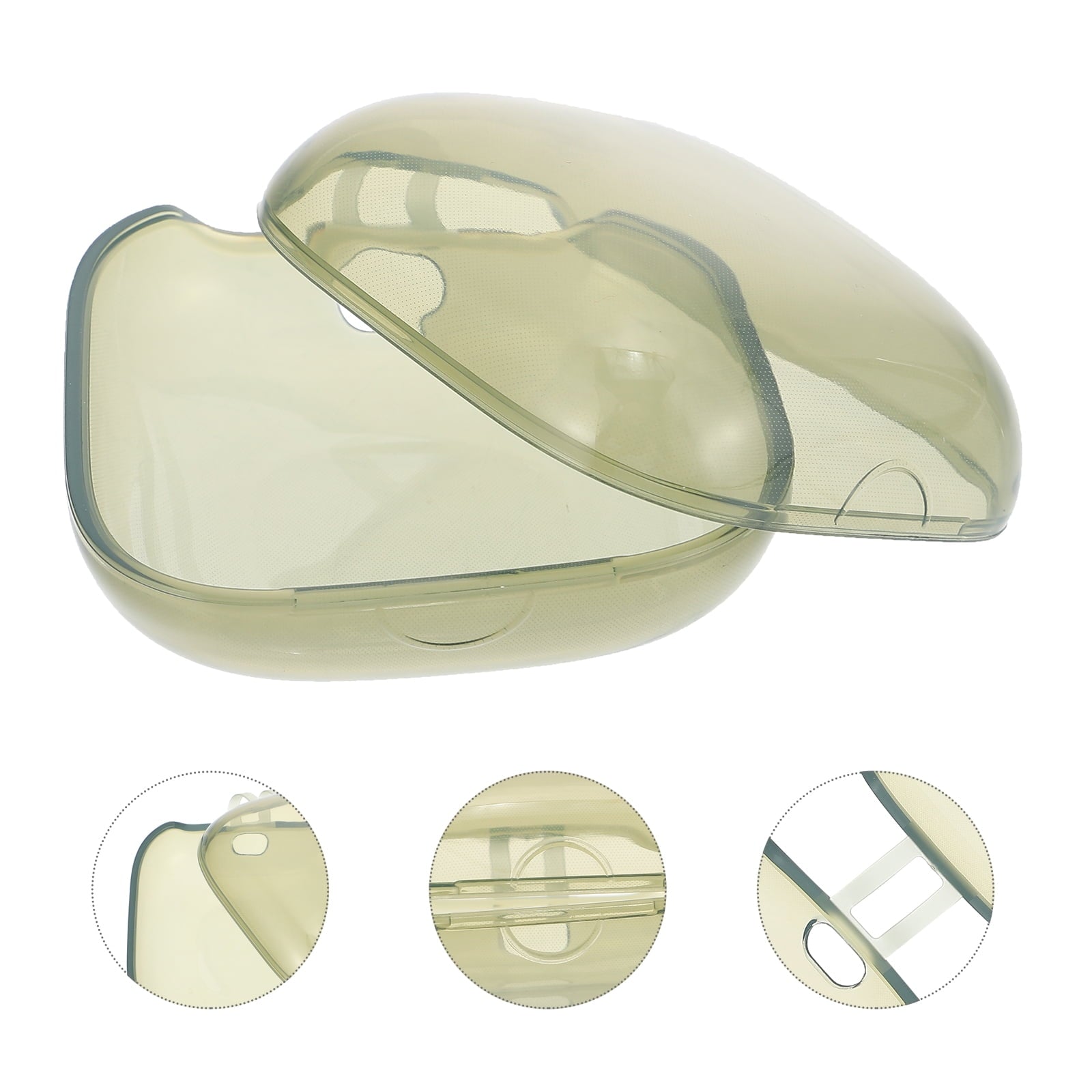 3-Piece Transparent Protective Case for Portable Headphones and Earphones Shell Cover