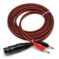 4X XLR to Banana Speaker Cable,XLR 3 Pin Male to Dual Banana Plugs Audio Cable, Gold-Plated 4mm Plug to XLR3 Pro HiFi