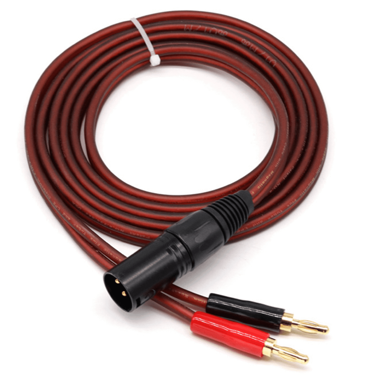 4X XLR to Banana Speaker Cable,XLR 3 Pin Male to Dual Banana Plugs Audio Cable, Gold-Plated 4mm Plug to XLR3 Pro HiFi