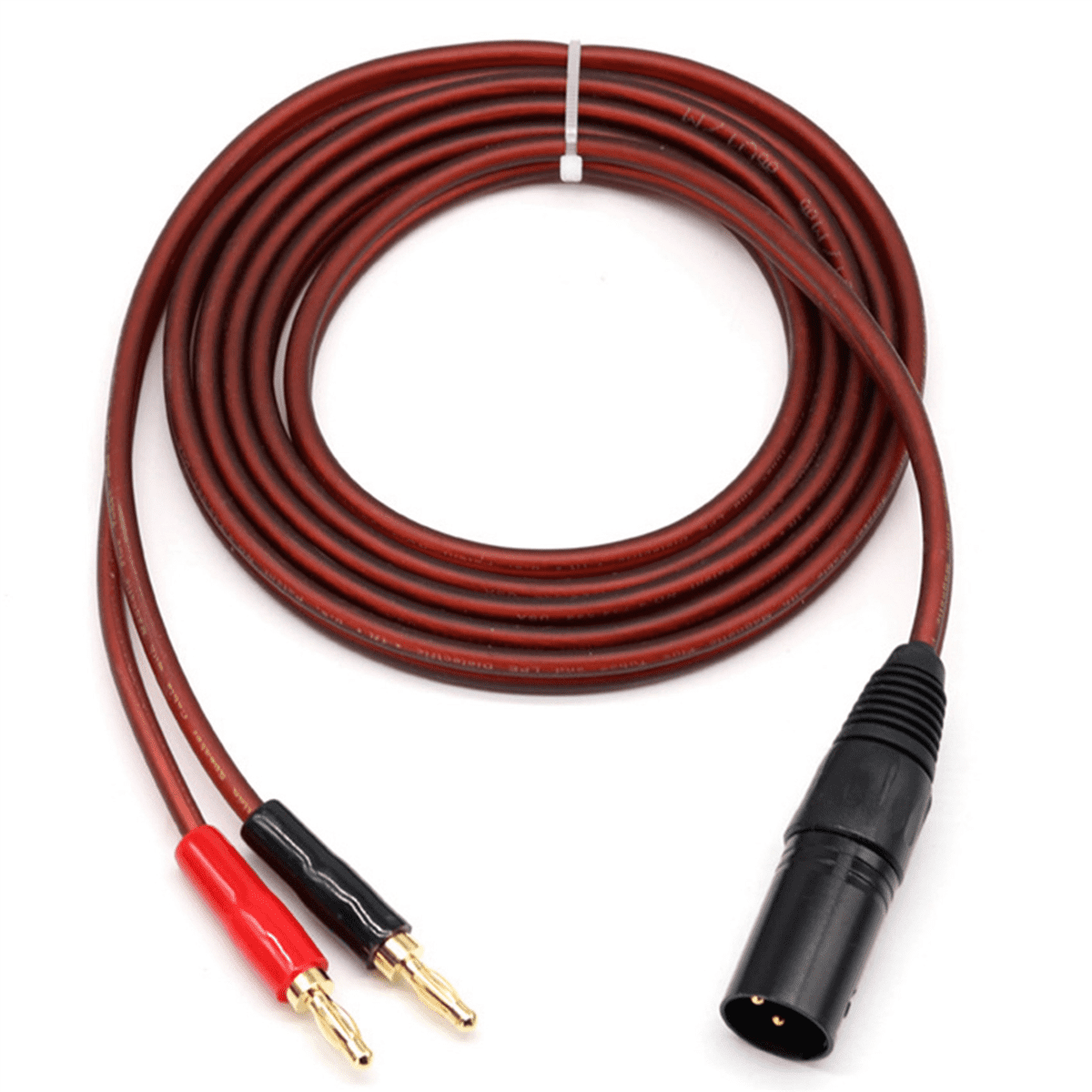 4X XLR to Banana Speaker Cable,XLR 3 Pin Male to Dual Banana Plugs Audio Cable, Gold-Plated 4mm Plug to XLR3 Pro HiFi