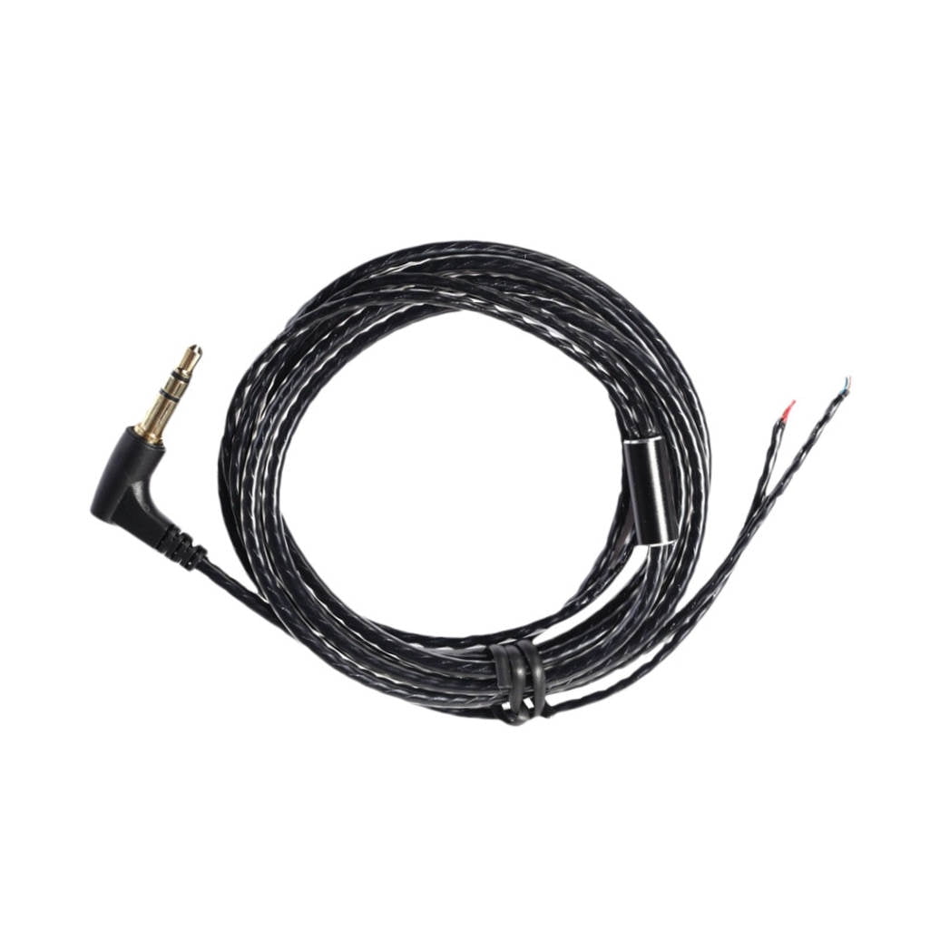 1pc 1.2M DIY Earphone Repair Wire LC OFC Anoxic Copper Wire Bend Head for Earphone Use Black