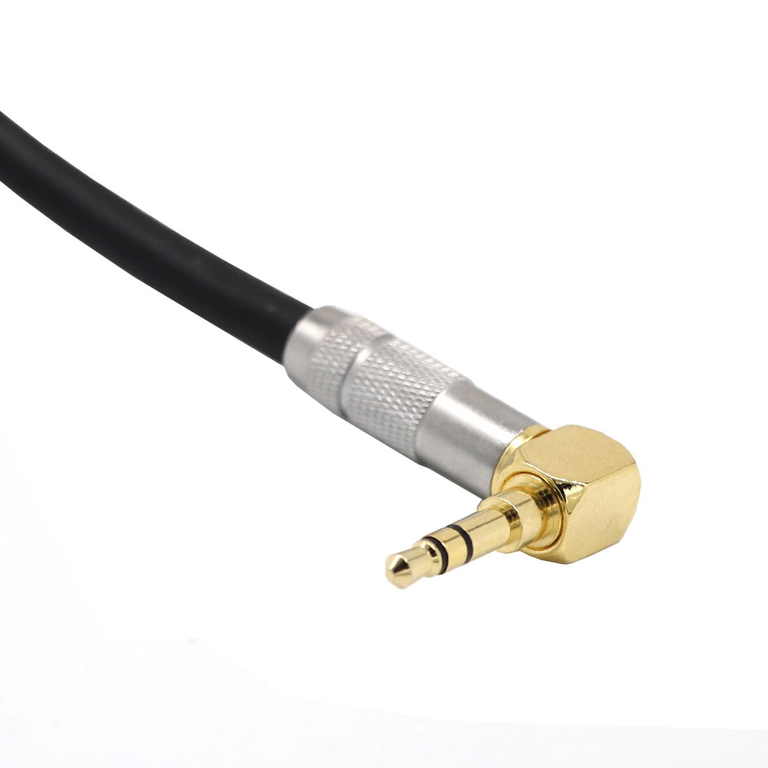 6.35 Female Stereo to 3.5 Male Plug Jack Stereo Hifi Mic Audio Extension Cable Short 90 Degree Angled Audio Line cable,1x 6.35 mm to 3.5 mm TRS Jack Plug Cable(6.35 mother stereo),Black &amp; Silver