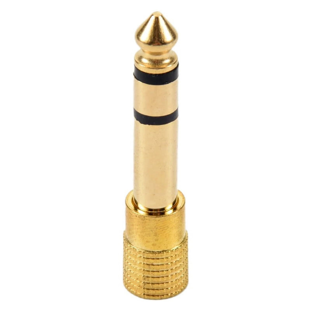 IMCBSTT QUALITY HEADPHONE ADAPTER STEREO GOLD PLUG 1/4" (6.3mm) Male to 1/8" (3.5mm) Femalemetal