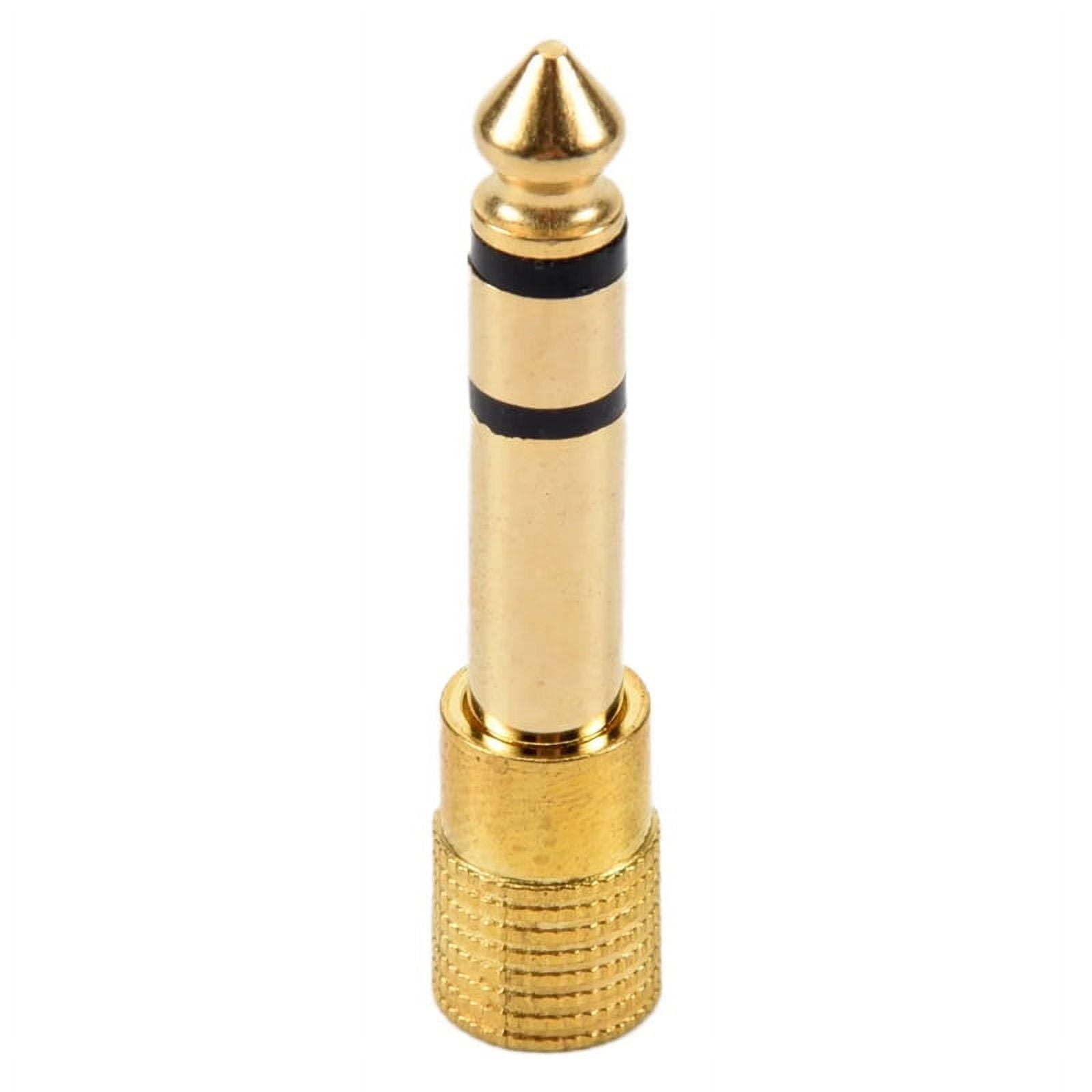IMCBSTT QUALITY HEADPHONE ADAPTER STEREO GOLD PLUG 1/4" (6.3mm) Male to 1/8" (3.5mm) Femalemetal