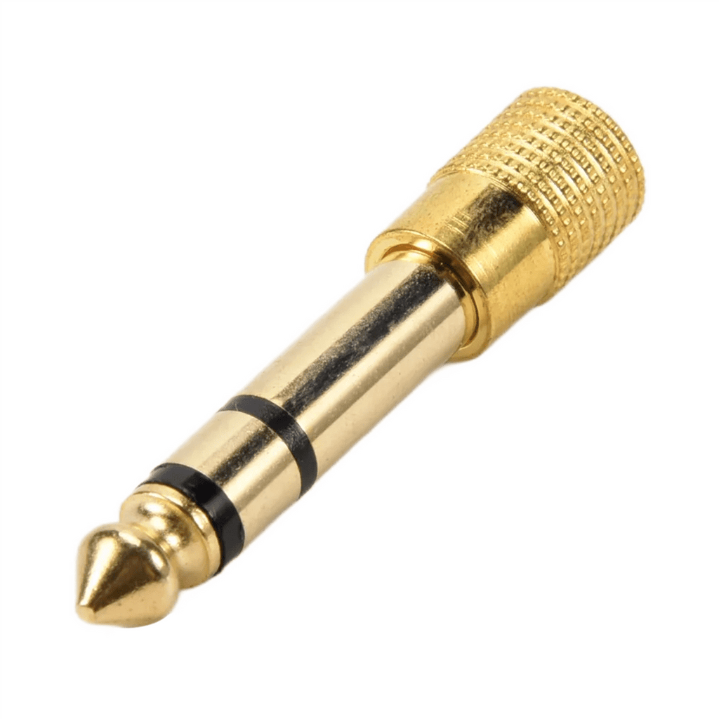 IMCBSTT QUALITY HEADPHONE ADAPTER STEREO GOLD PLUG 1/4" (6.3mm) Male to 1/8" (3.5mm) Femalemetal