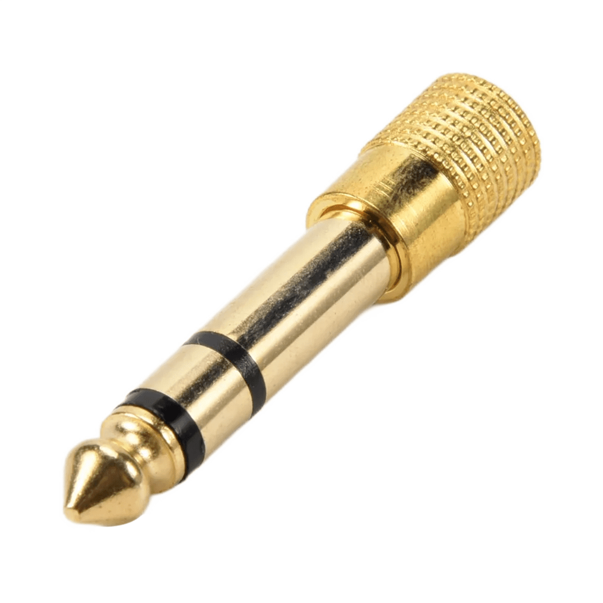 IMCBSTT QUALITY HEADPHONE ADAPTER STEREO GOLD PLUG 1/4" (6.3mm) Male to 1/8" (3.5mm) Femalemetal