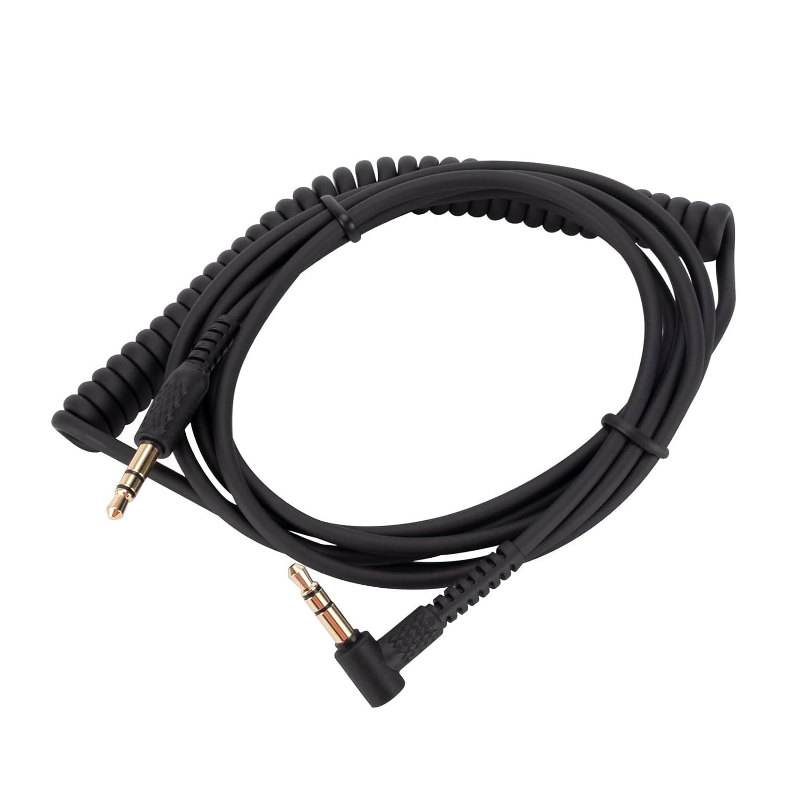 High Fidelitys 3.5mm Stereo Cable For Monitor Major 2 Major 3 Headphone Spirals Wire Cord Metal Connectors L Shaped Plugs