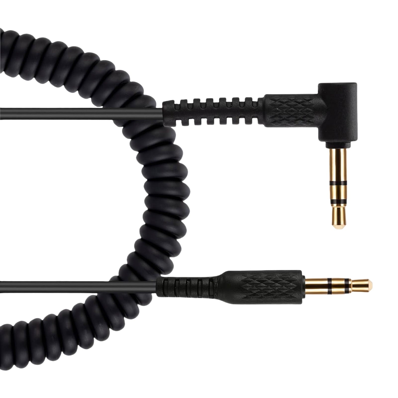 High Fidelitys 3.5mm Stereo Cable For Monitor Major 2 Major 3 Headphone Spirals Wire Cord Metal Connectors L Shaped Plugs