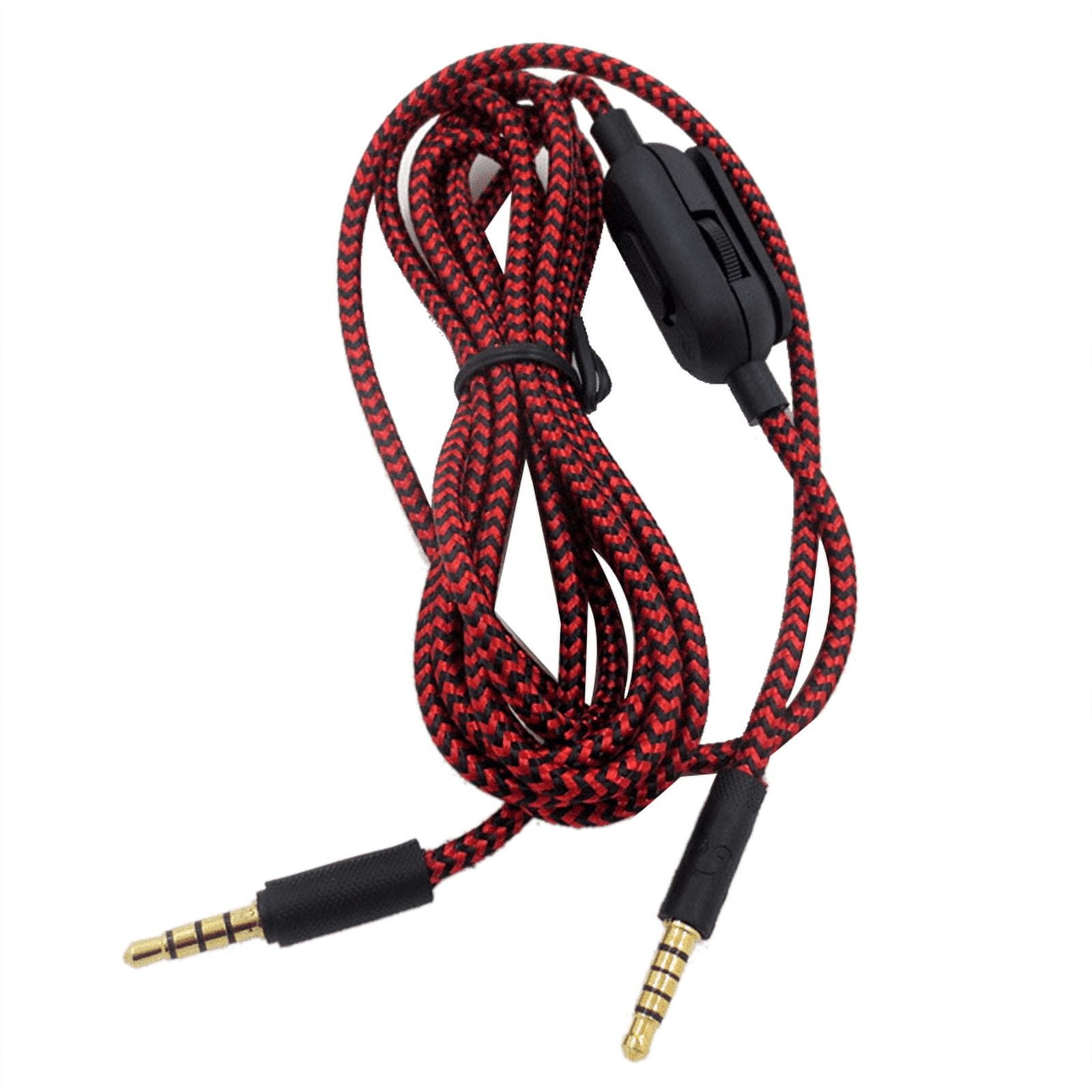 Braided Replacement Cable Extension Cord Wire for G433 G233 G Pro X Gaming Headset with Volume Control Clip