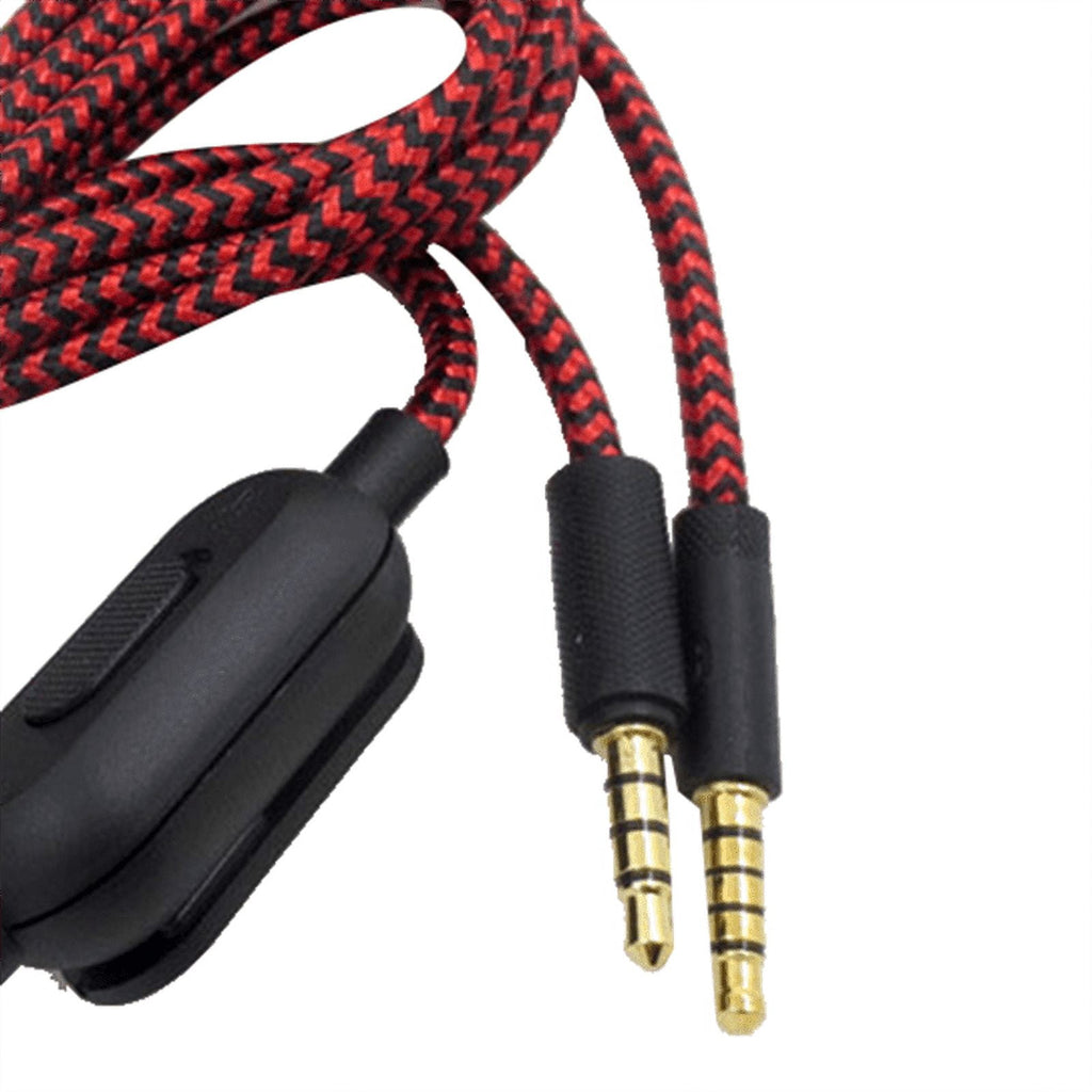 Braided Replacement Cable Extension Cord Wire for G433 G233 G Pro X Gaming Headset with Volume Control Clip