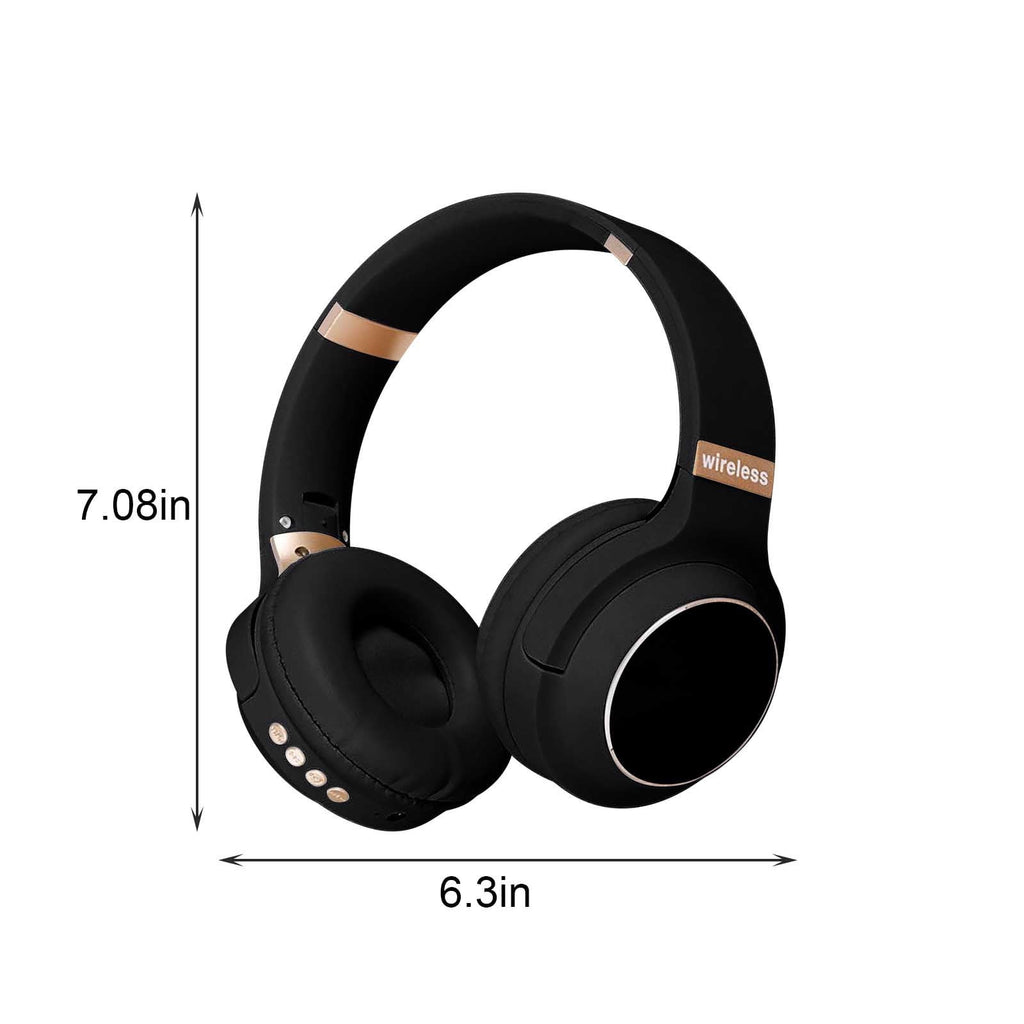 Wireless Bluetooth Headphones, Over-Ear with Noise Reduction and Foldable Design for Immersive Sound, Featuring FM Radio and TF Card Playback, Comfortable Fit for Work and Travel