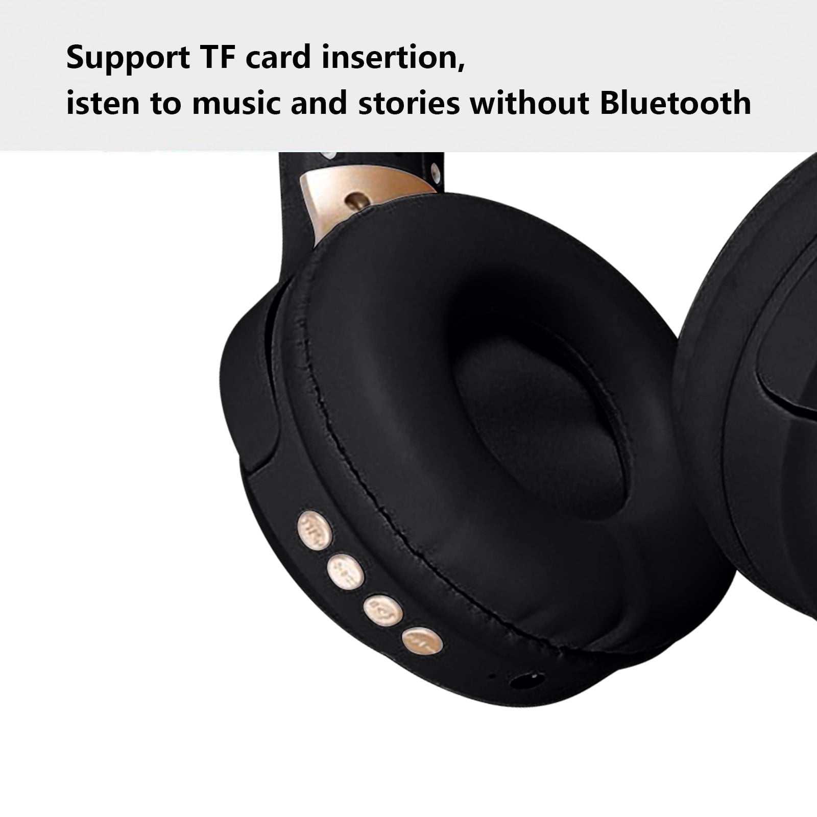 Wireless Bluetooth Headphones, Over-Ear with Noise Reduction and Foldable Design for Immersive Sound, Featuring FM Radio and TF Card Playback, Comfortable Fit for Work and Travel