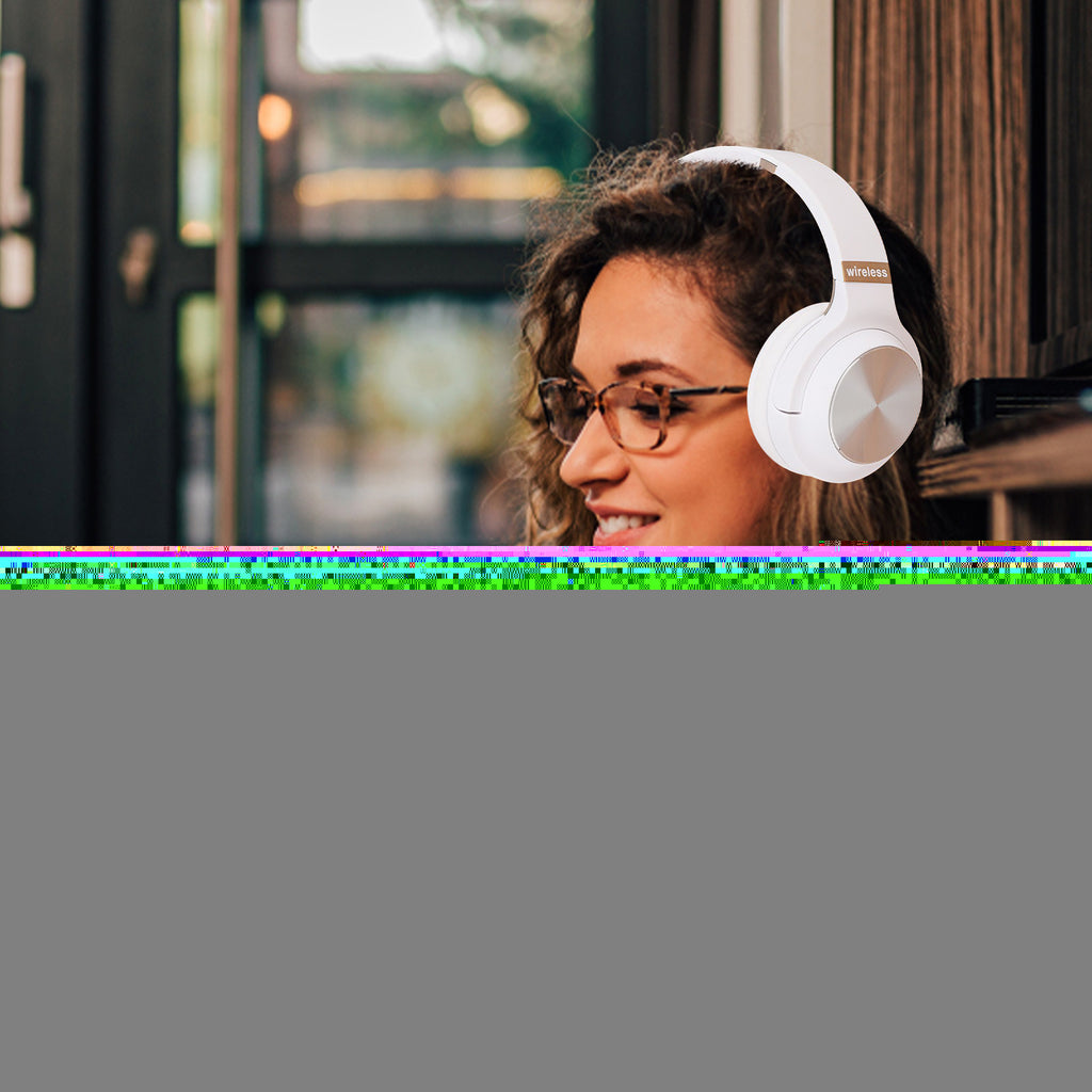 Wireless Bluetooth Headphones, Over-Ear with Noise Reduction and Foldable Design for Immersive Sound, Featuring FM Radio and TF Card Playback, Comfortable Fit for Work and Travel