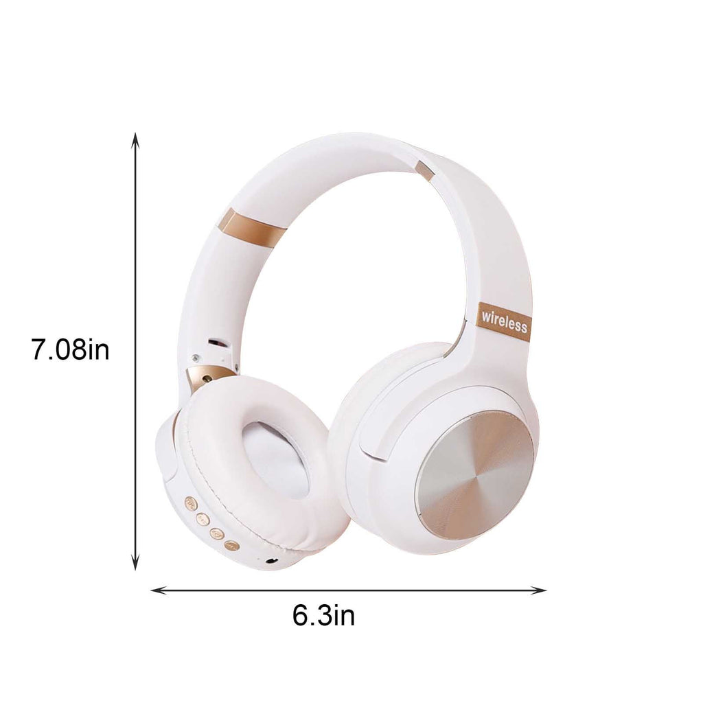 Wireless Bluetooth Headphones, Over-Ear with Noise Reduction and Foldable Design for Immersive Sound, Featuring FM Radio and TF Card Playback, Comfortable Fit for Work and Travel