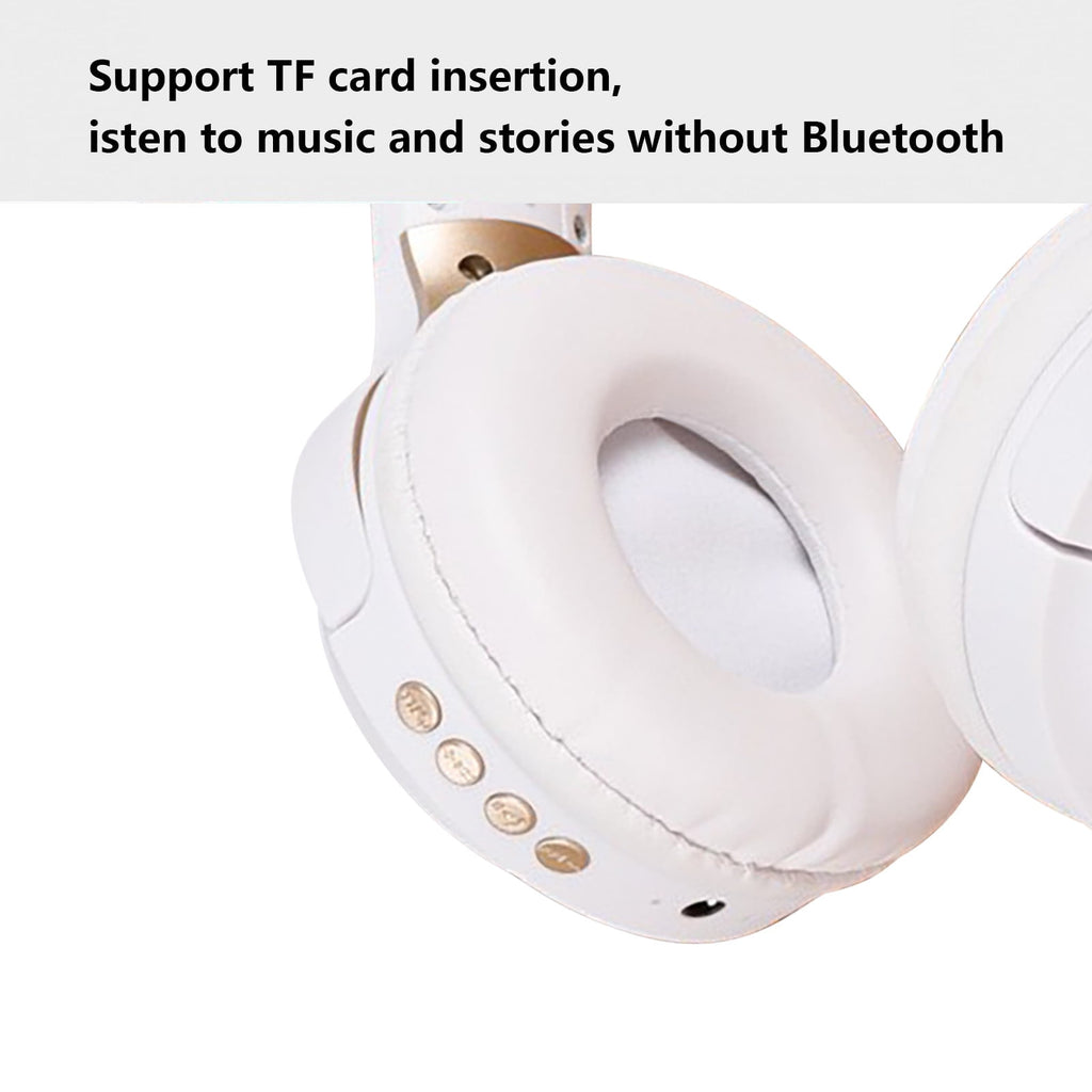 Wireless Bluetooth Headphones, Over-Ear with Noise Reduction and Foldable Design for Immersive Sound, Featuring FM Radio and TF Card Playback, Comfortable Fit for Work and Travel