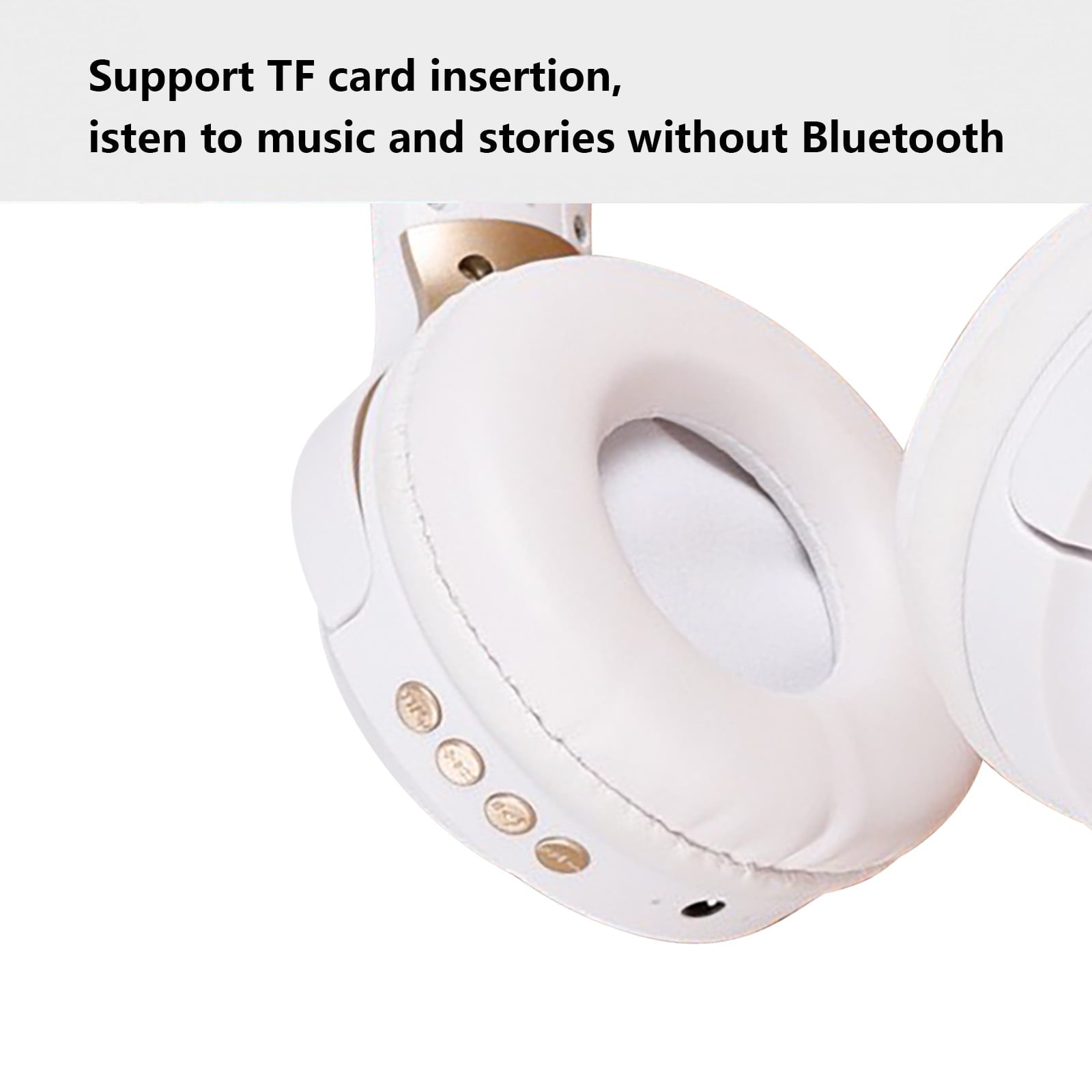 Wireless Bluetooth Headphones, Over-Ear with Noise Reduction and Foldable Design for Immersive Sound, Featuring FM Radio and TF Card Playback, Comfortable Fit for Work and Travel
