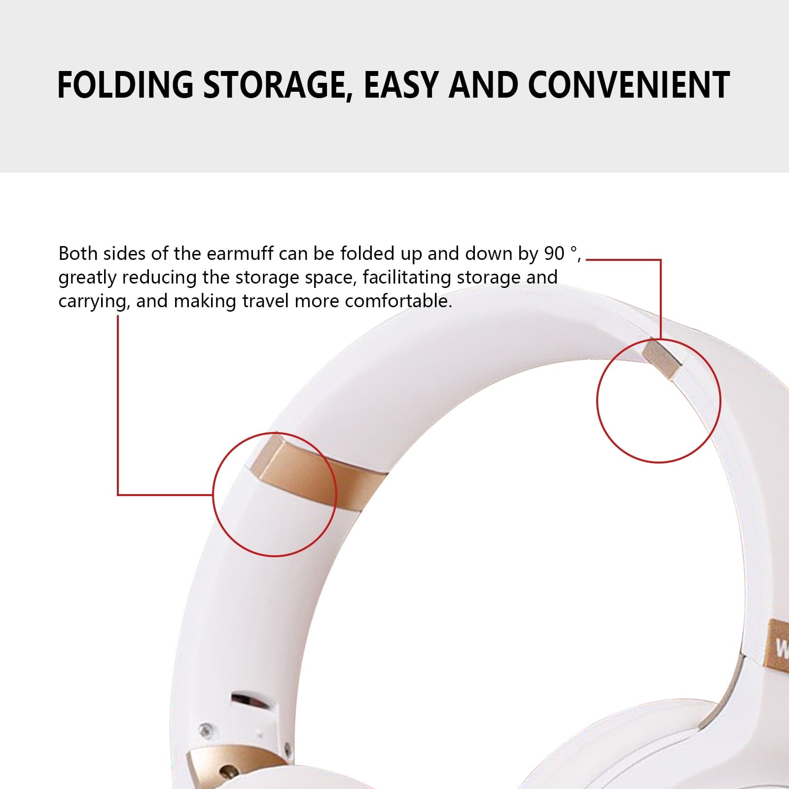 Wireless Bluetooth Headphones, Over-Ear with Noise Reduction and Foldable Design for Immersive Sound, Featuring FM Radio and TF Card Playback, Comfortable Fit for Work and Travel
