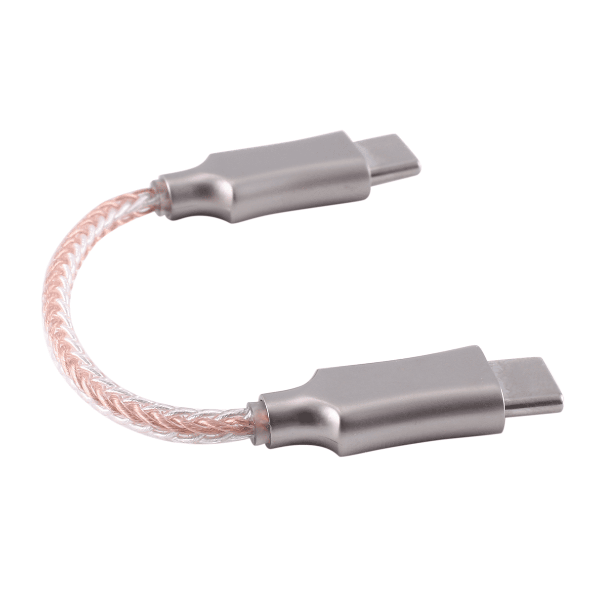 Portable Decoding Amp OTG Cable Type-C To Type-C Recording 8-Core Audio Cable for HiFi Headphone OTG Adapter
