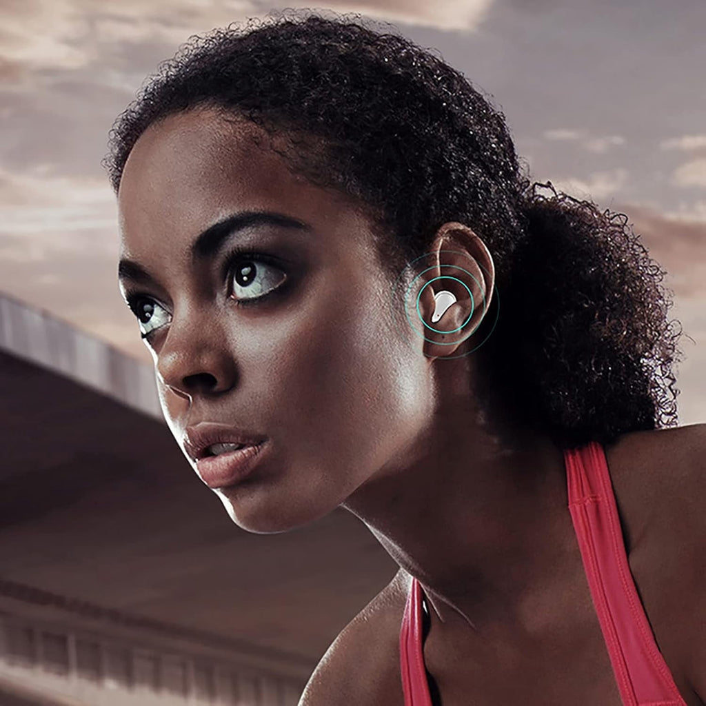 Mini Wireless Earbuds Bluetooth Headphones Noise Cancelling Wireless Ear Buds with Microphone for Small Ear Immersive Premium Sound with Charging Case Waterproof Sweat Resistant Earphones