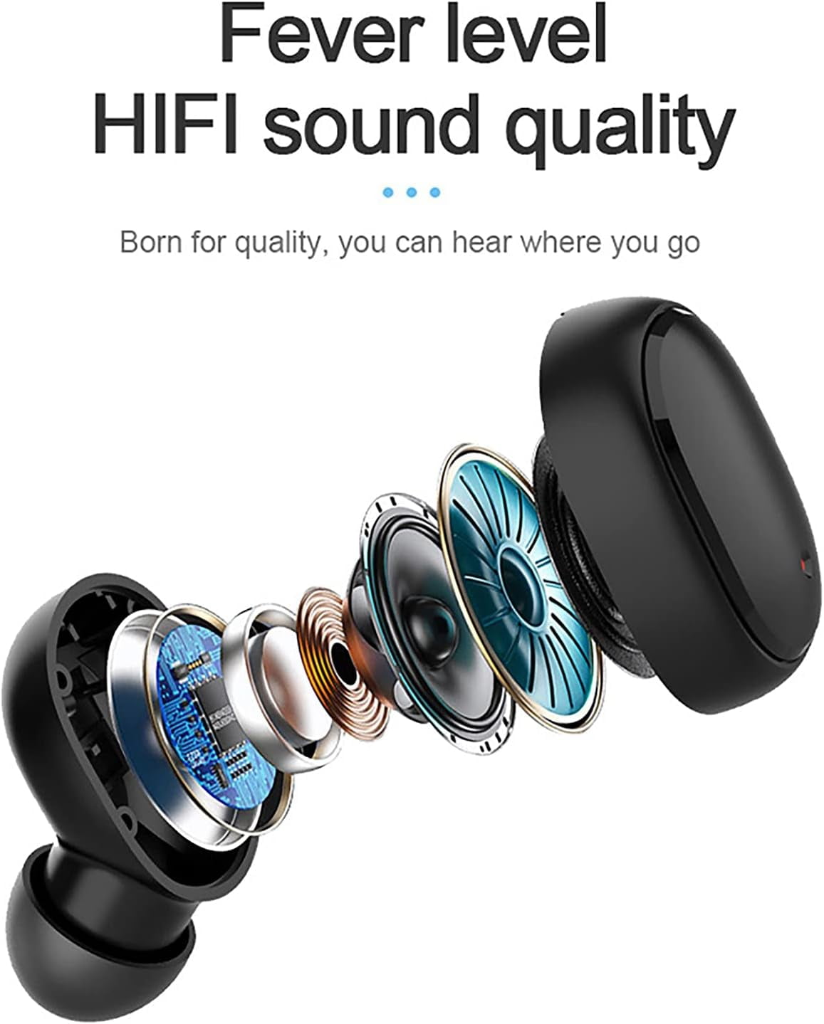 Mini Wireless Earbuds Bluetooth Headphones Noise Cancelling Wireless Ear Buds with Microphone for Small Ear Immersive Premium Sound with Charging Case Waterproof Sweat Resistant Earphones