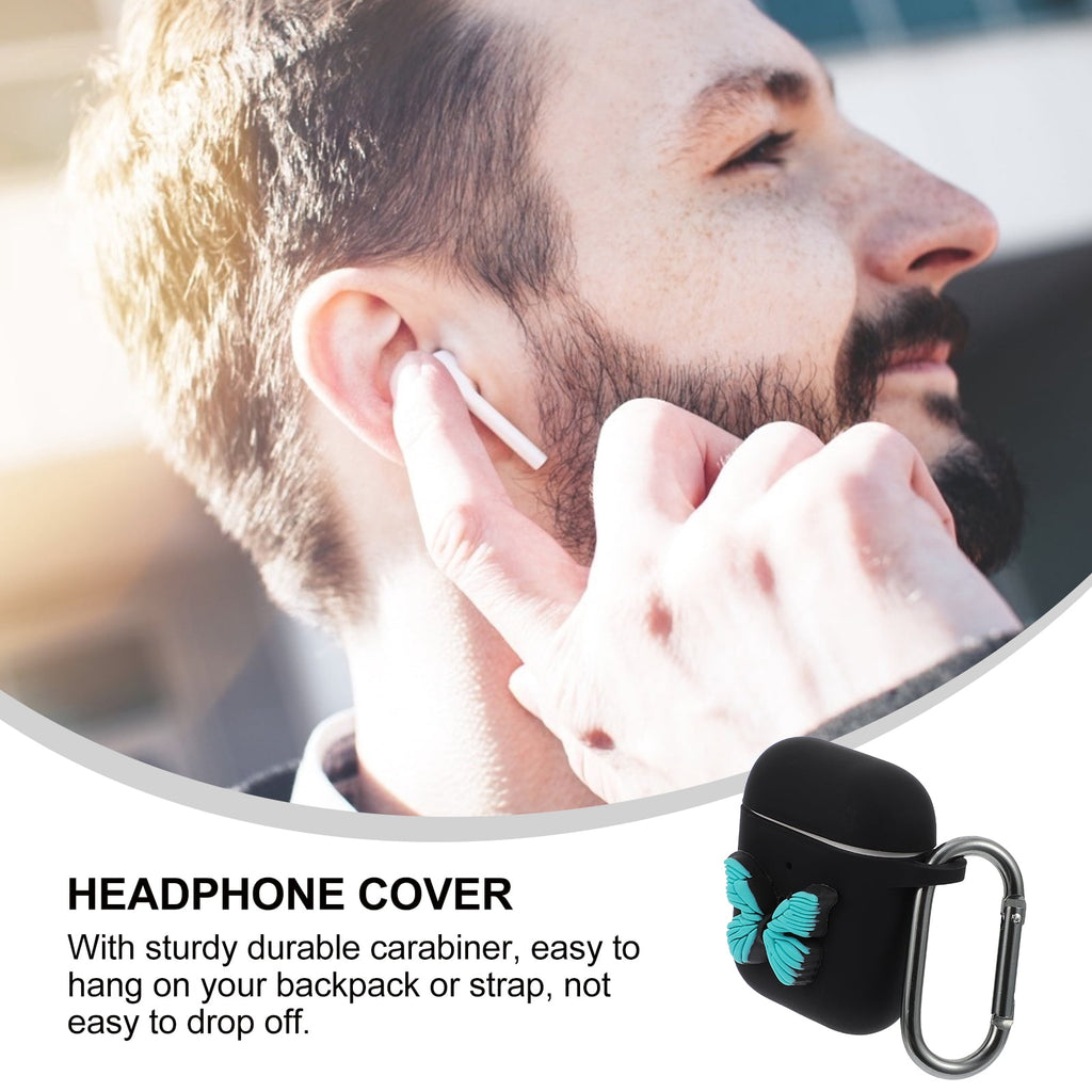 unbranded 2 Pcs Earphone Case Ultra Open Earbuds Wireless Headphones Black