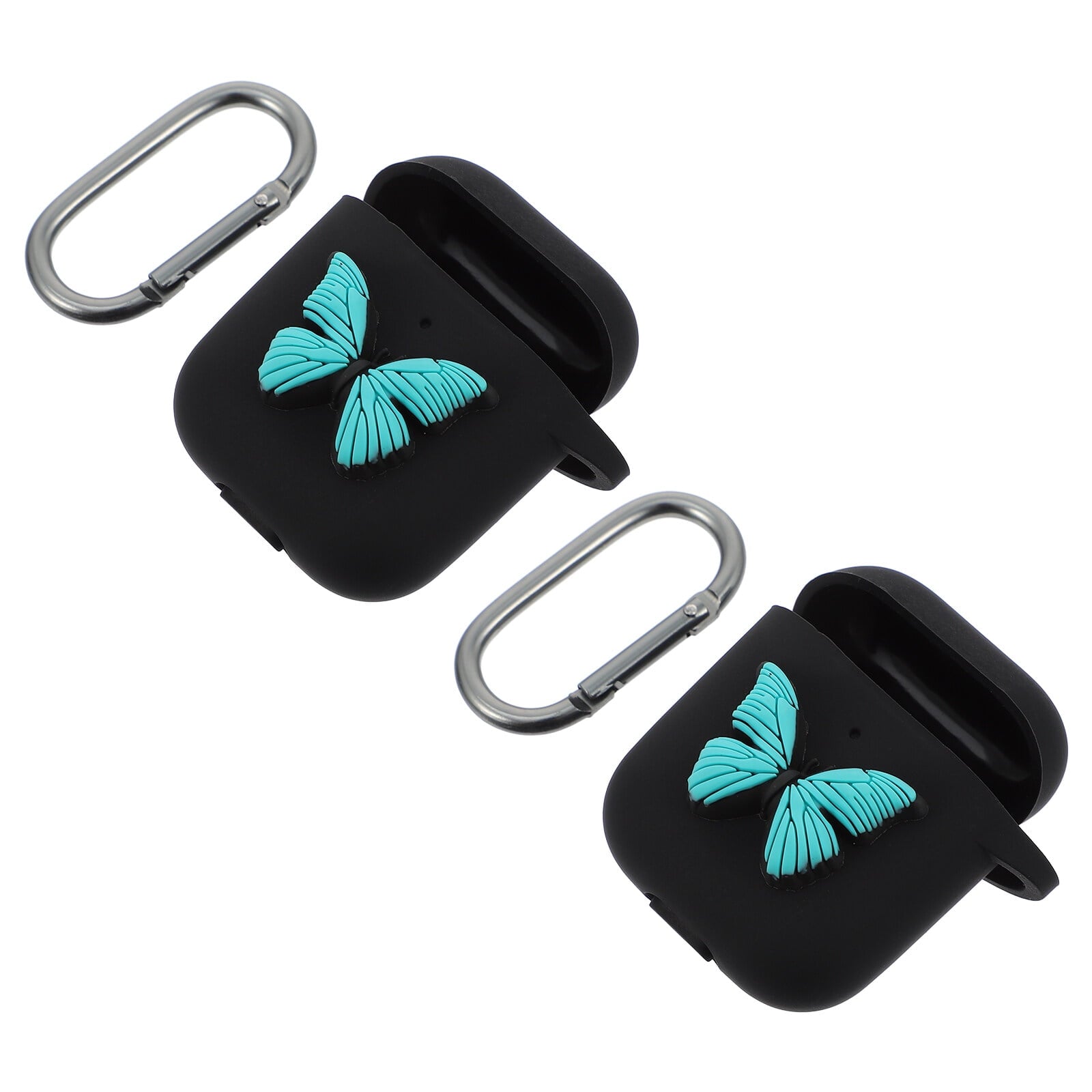 unbranded 2 Pcs Earphone Case Ultra Open Earbuds Wireless Headphones Black