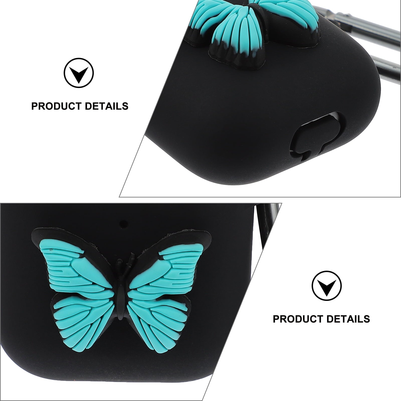 unbranded 2 Pcs Earphone Case Ultra Open Earbuds Wireless Headphones Black