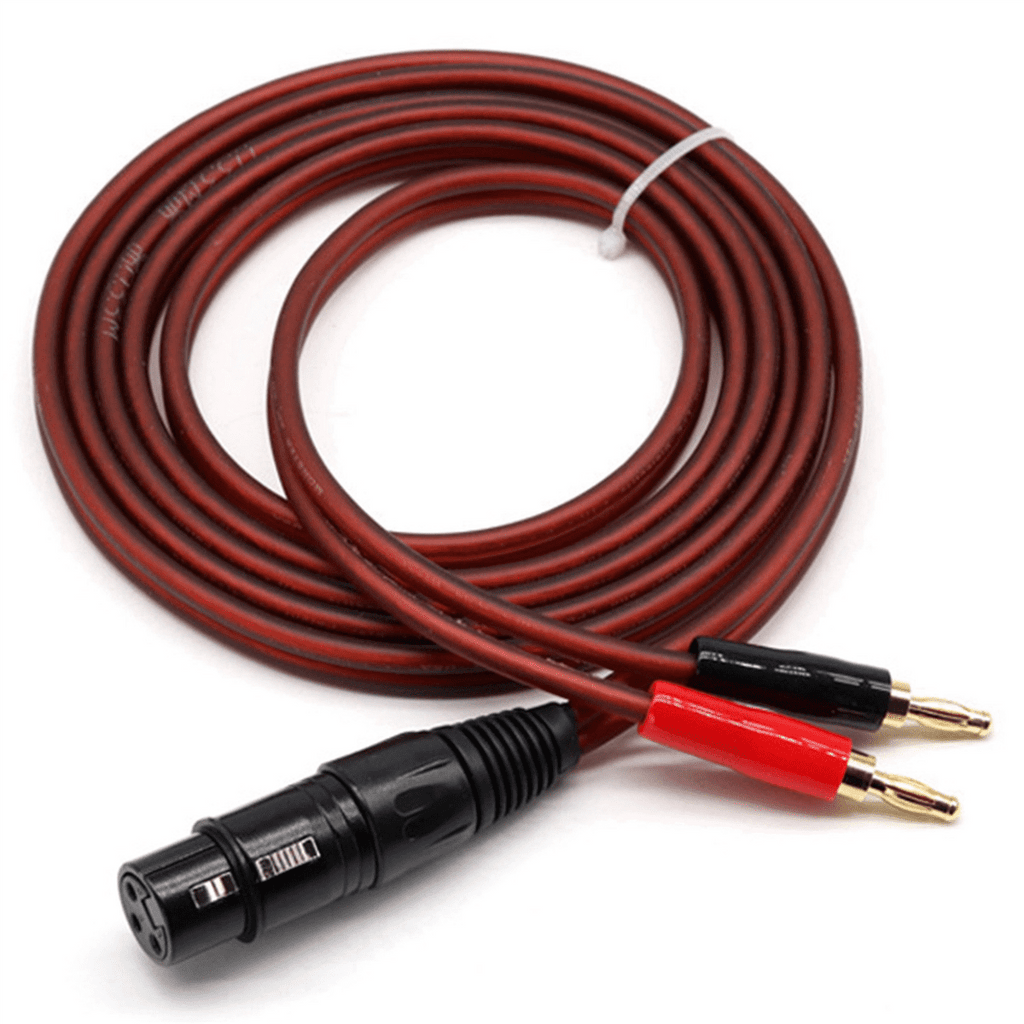 4X XLR to Banana Speaker Cable,XLR 3 Pin Female to Dual Banana Plugs Audio Cable, Gold-Plated 4mm Plug to XLR3 Pro HiFi