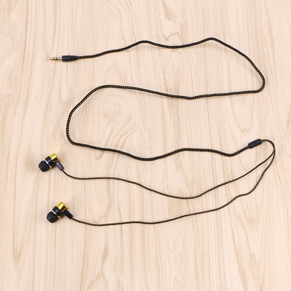 FONDOTIN Copper Metal Earphones in , 2-Pack Wired Headphones for Men and Women, Daily Use, Running, Comfortable Fit
