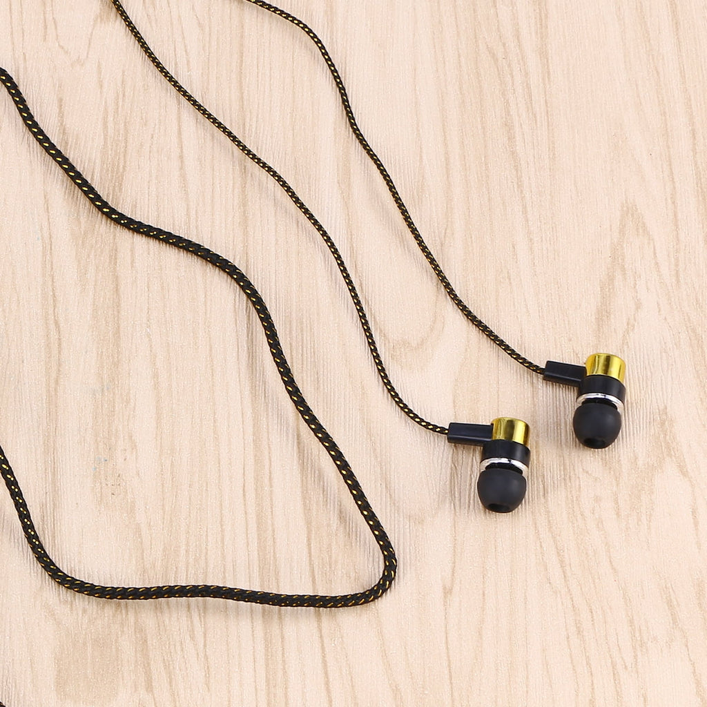 FONDOTIN Copper Metal Earphones in , 2-Pack Wired Headphones for Men and Women, Daily Use, Running, Comfortable Fit