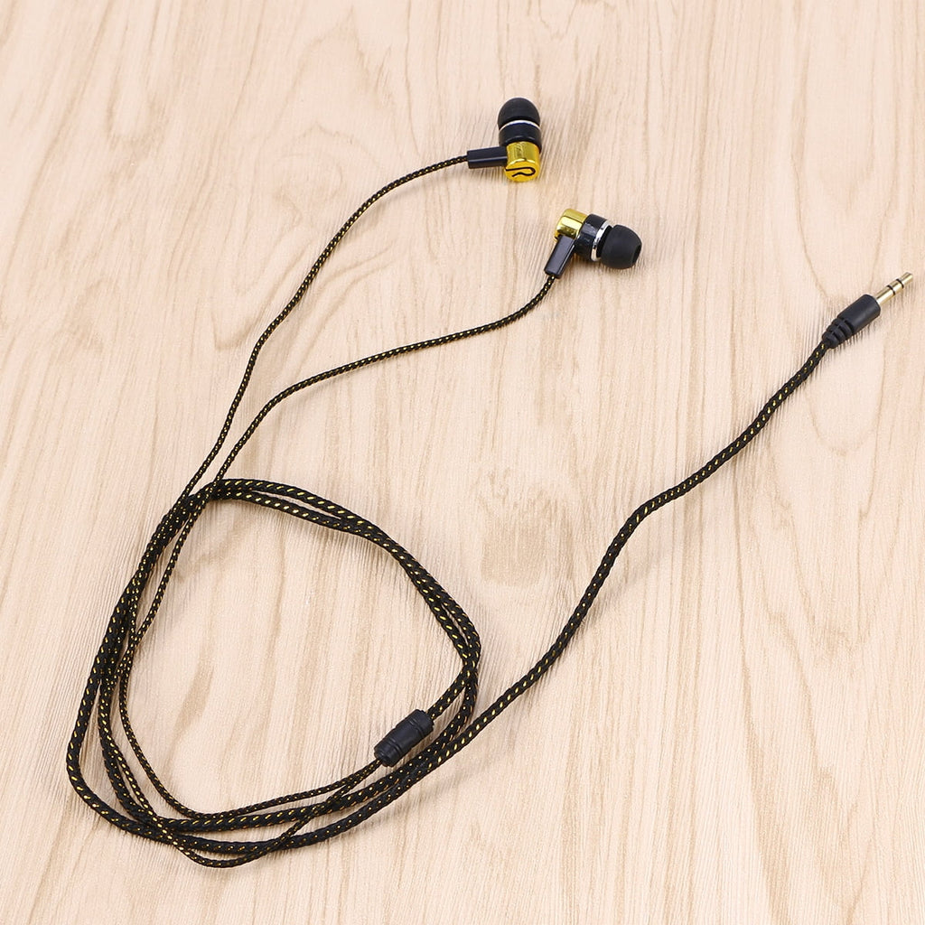FONDOTIN Copper Metal Earphones in , 2-Pack Wired Headphones for Men and Women, Daily Use, Running, Comfortable Fit