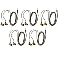 5X 1.1M Reflective Fiber Cloth Line Noise Isolating Stereo In-Ear Earphone Headphones with 3.5 mm Jack Standard Golden