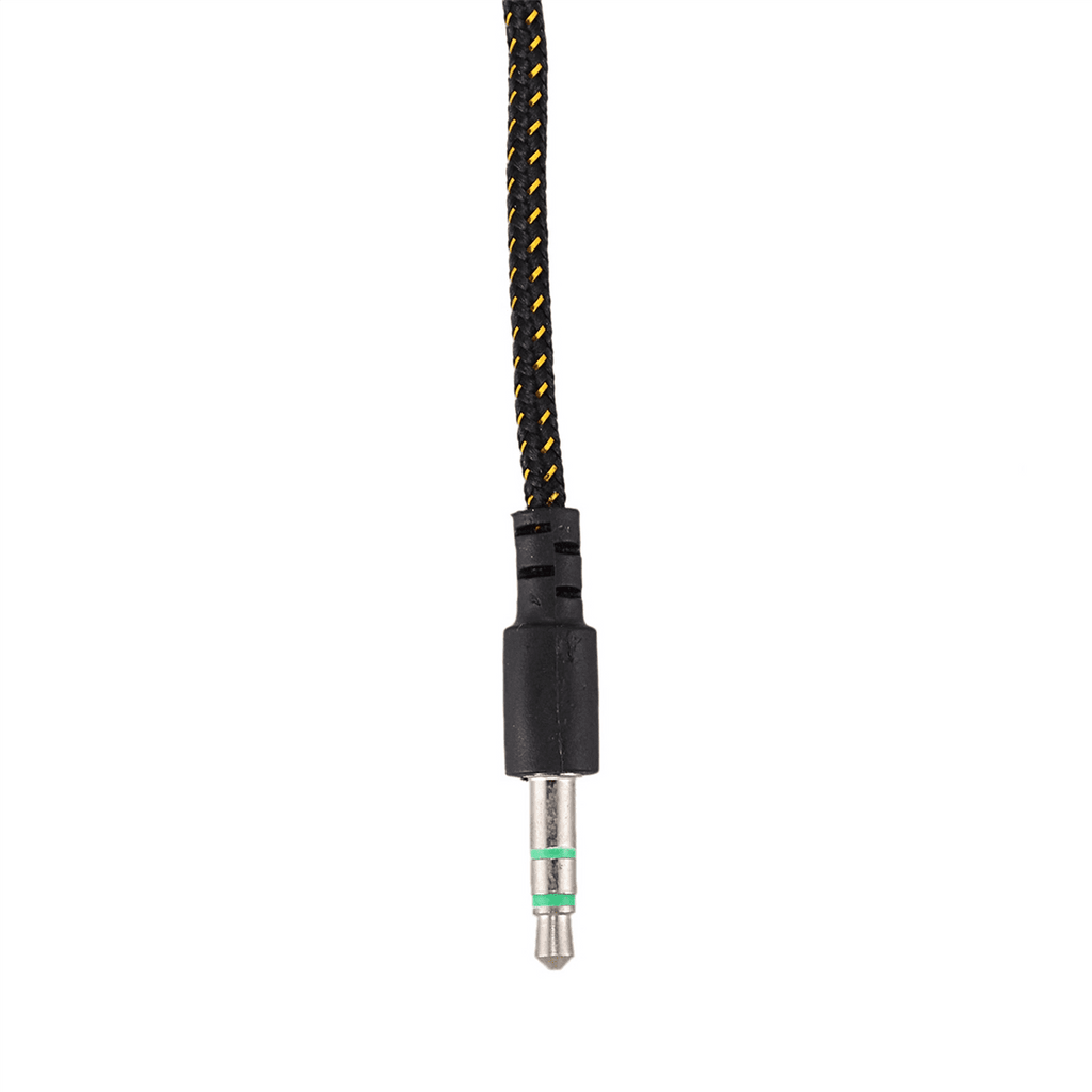 5X 1.1M Reflective Fiber Cloth Line Noise Isolating Stereo In-Ear Earphone Headphones with 3.5 mm Jack Standard Golden