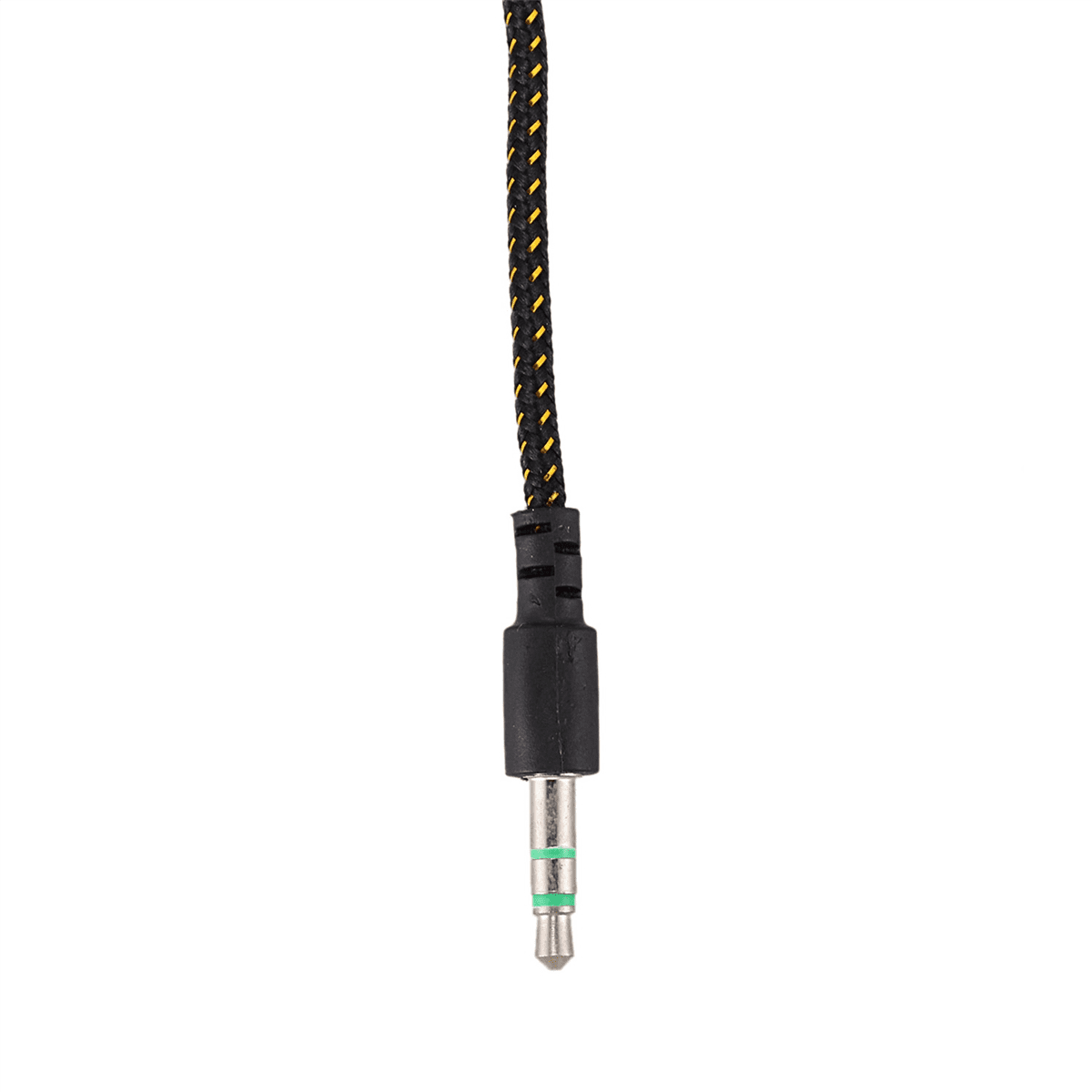 5X 1.1M Reflective Fiber Cloth Line Noise Isolating Stereo In-Ear Earphone Headphones with 3.5 mm Jack Standard Golden