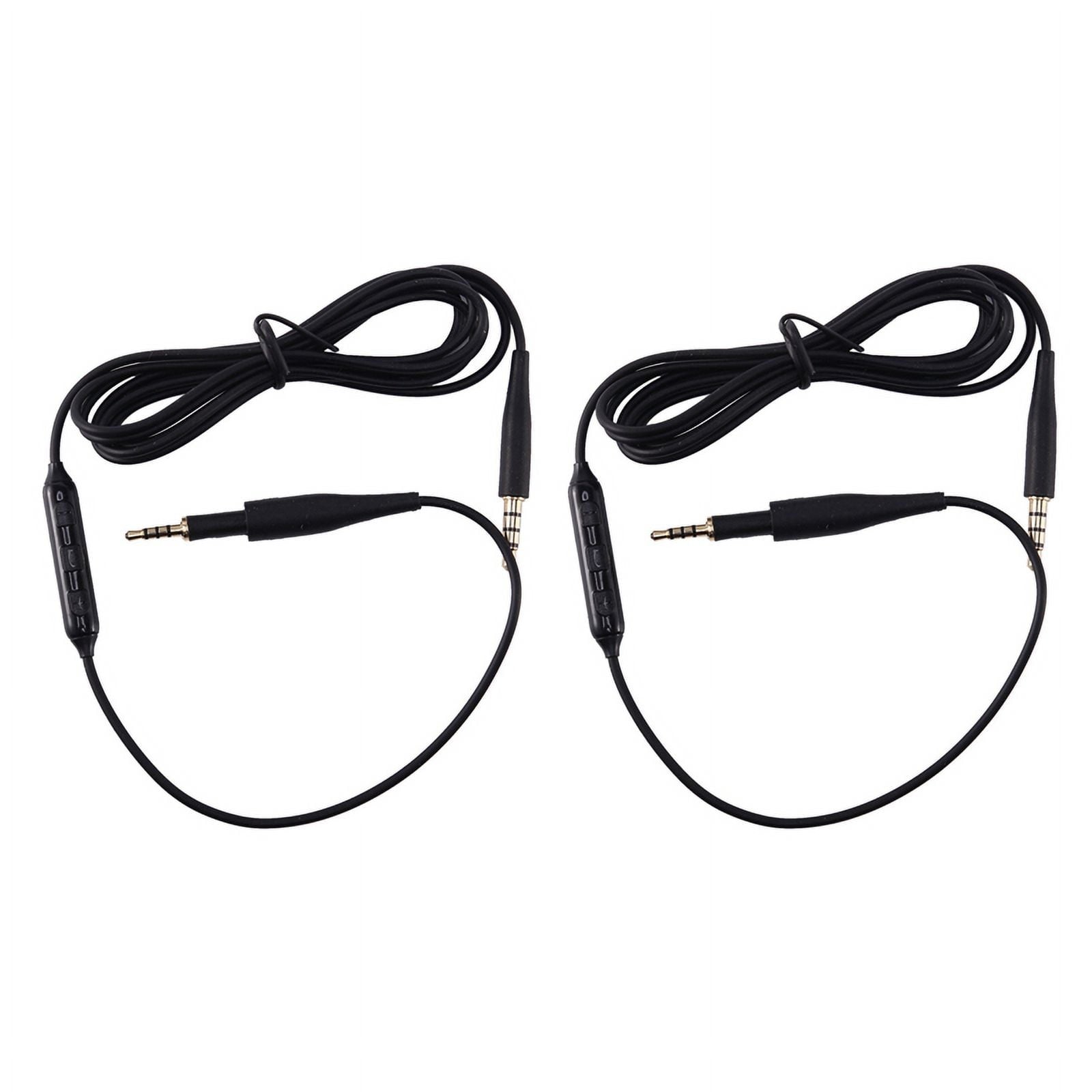 2X Cable Audio Cord with Mic Volume Control for K430 K450 K451 K452 Q460 K480 J55 J88 Headphones Black,2 x Replacement Cable Audio Cord,Black