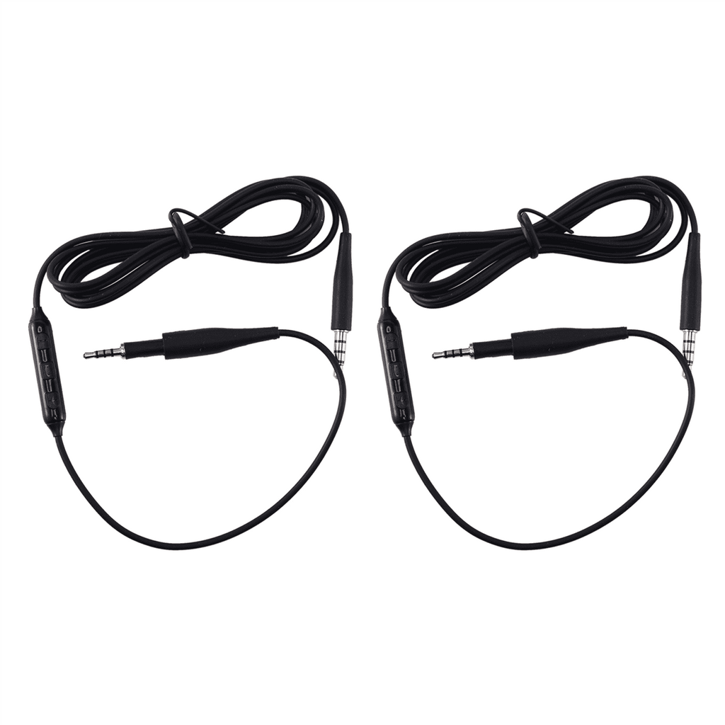 2X Cable Audio Cord with Mic Volume Control for K430 K450 K451 K452 Q460 K480 J55 J88 Headphones Black,2 x Replacement Cable Audio Cord,Black