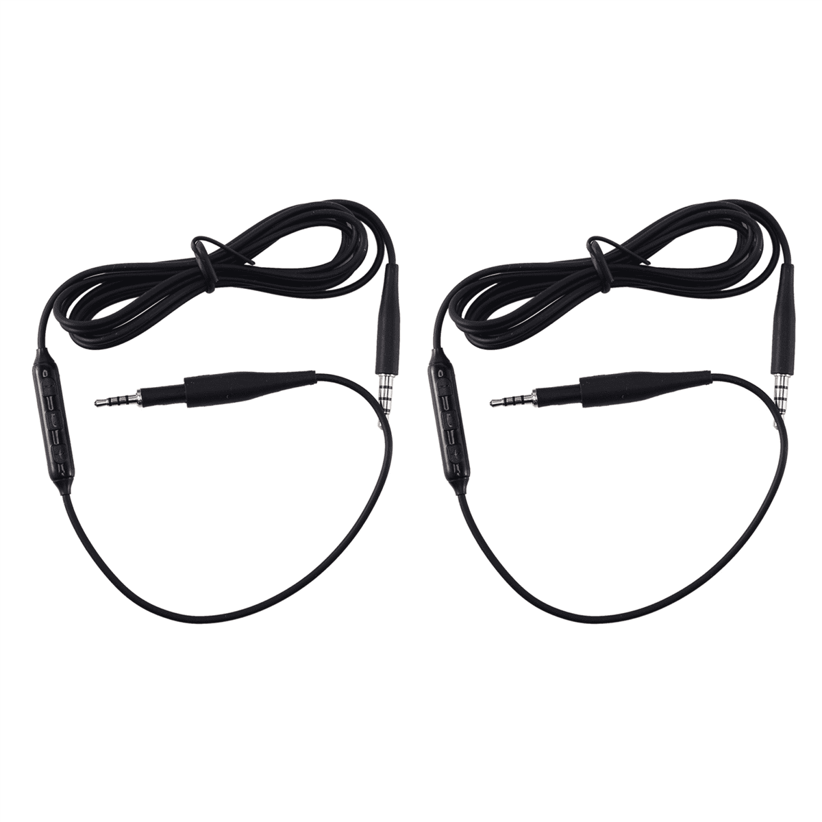 2X Cable Audio Cord with Mic Volume Control for K430 K450 K451 K452 Q460 K480 J55 J88 Headphones Black,2 x Replacement Cable Audio Cord,Black