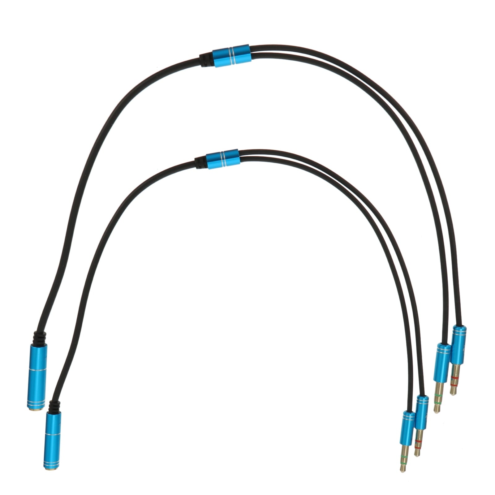 unbranded 2 Pcs Guitar Cable Mic Audio Line Headphone Splitter