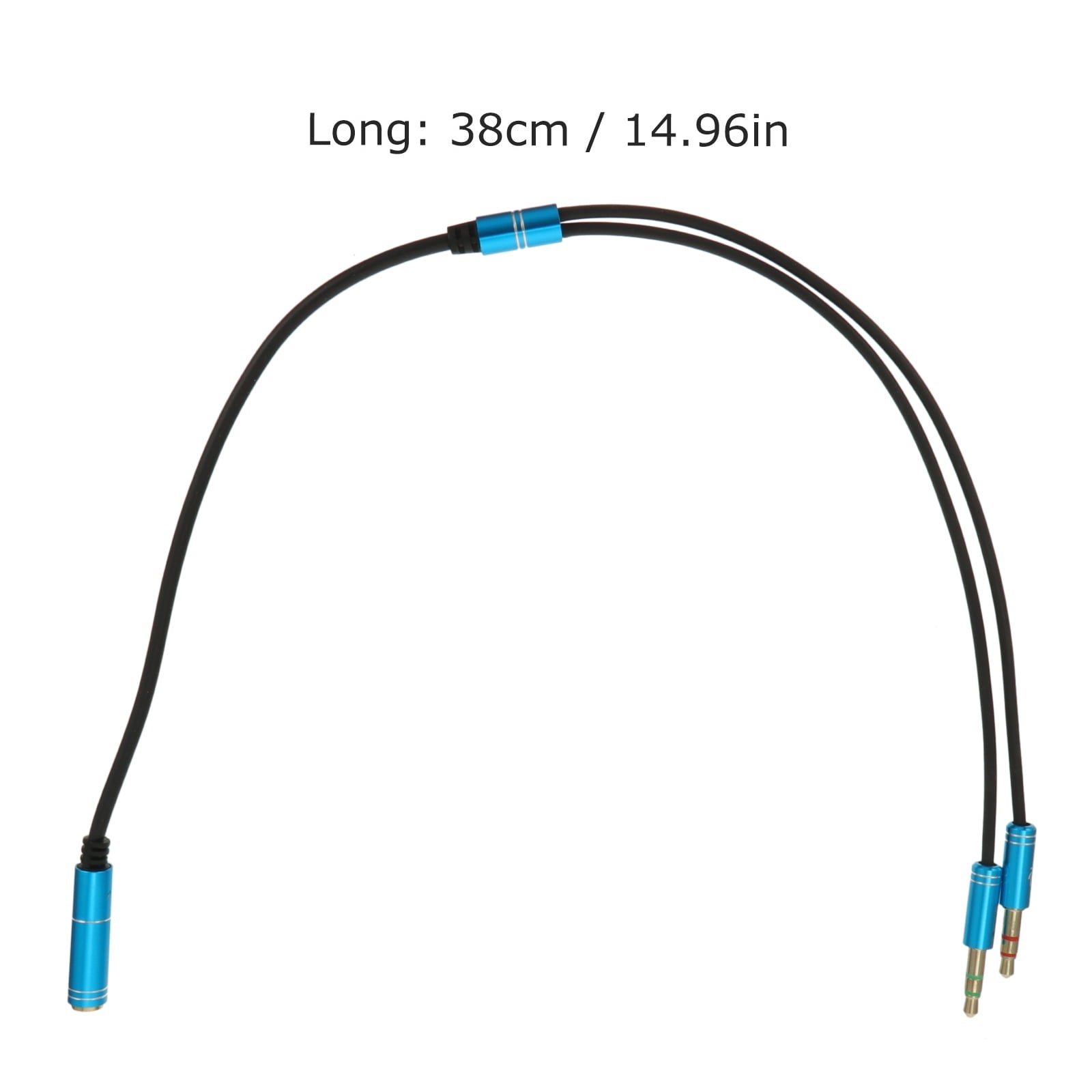 unbranded 2 Pcs Guitar Cable Mic Audio Line Headphone Splitter