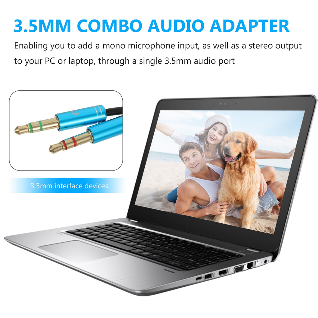 unbranded 2 Pcs Guitar Cable Mic Audio Line Headphone Splitter