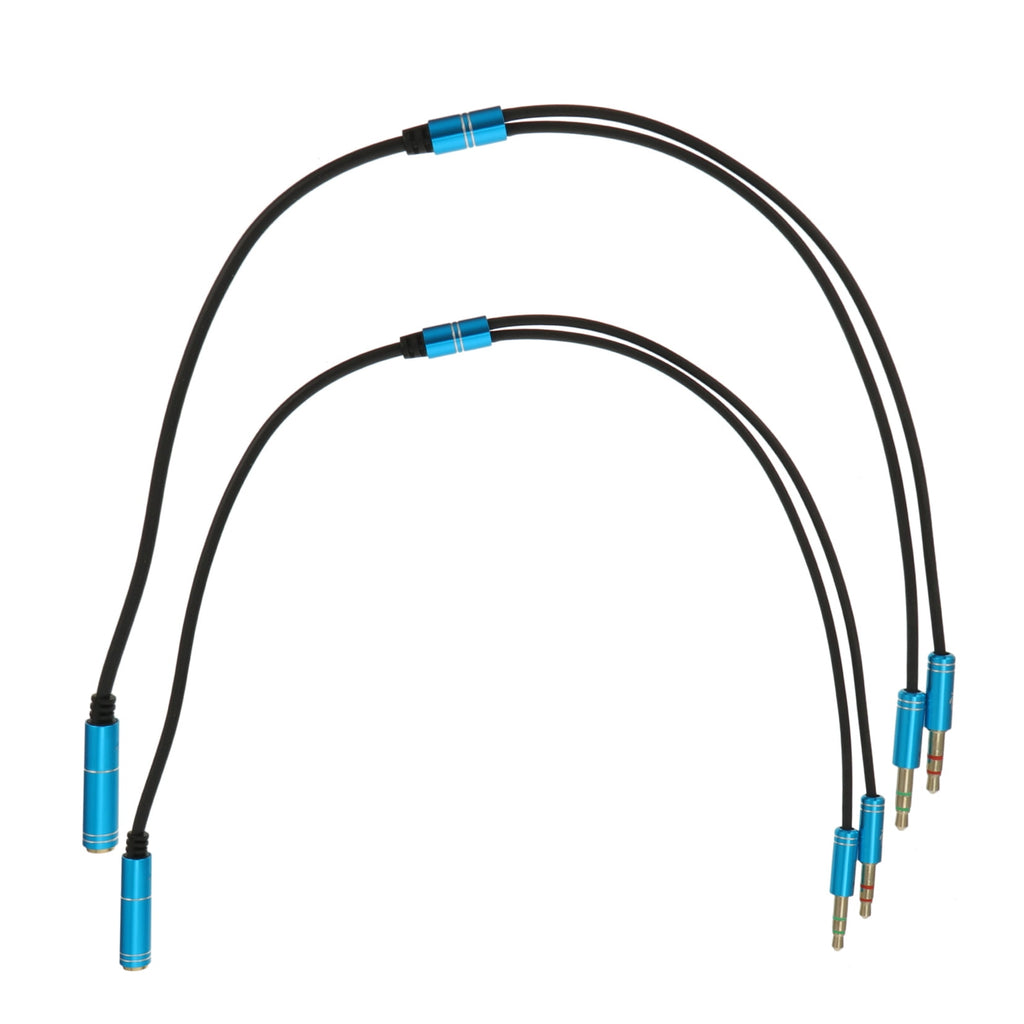 unbranded 2 Pcs Guitar Cable Mic Audio Line Headphone Splitter